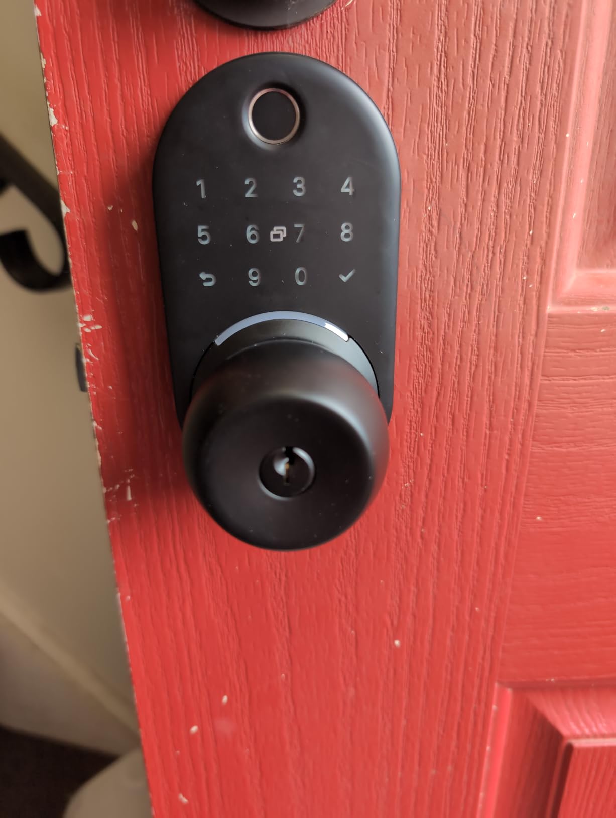 Keypad Smart Door Knob Lock, Yamiry Fingerprint Keyless Entry Handle Lock customer photo 1