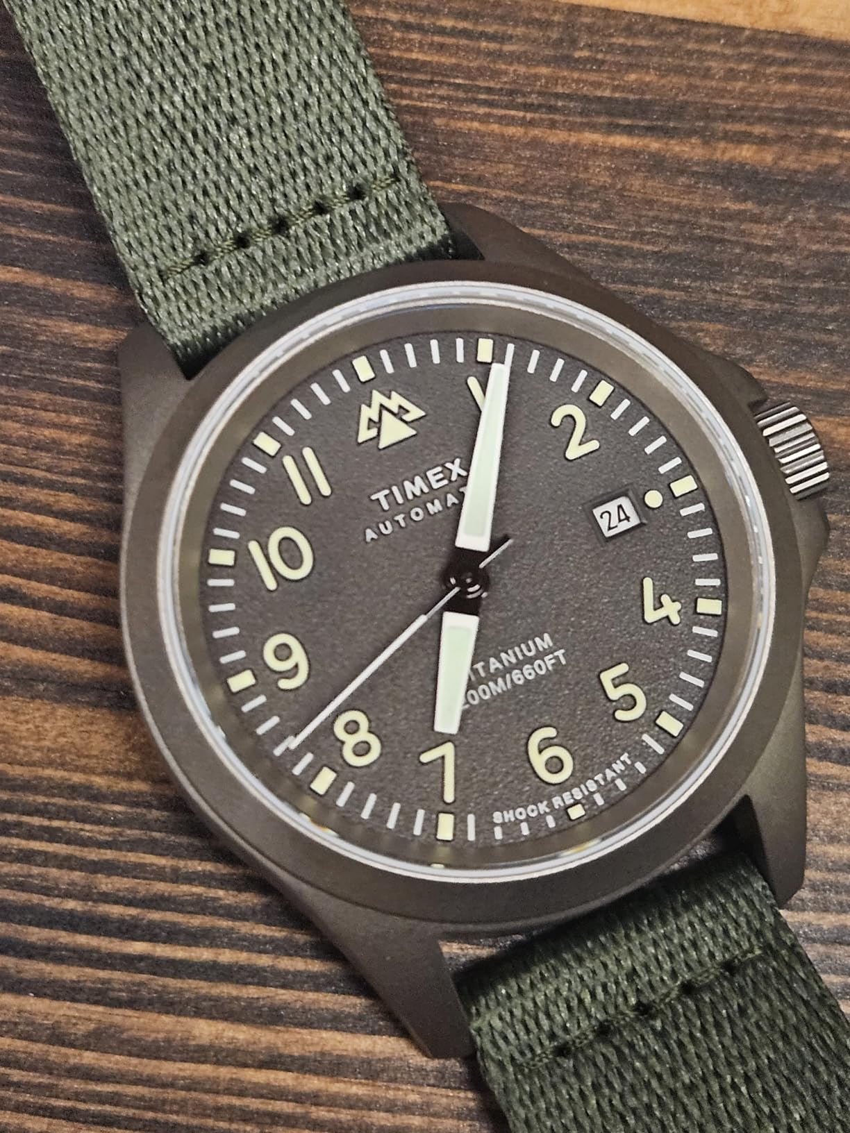 Timex Men's Expedition North Titanium Automatic 41mm Watch - Green Strap Gray Dial Titanium Case customer photo 1