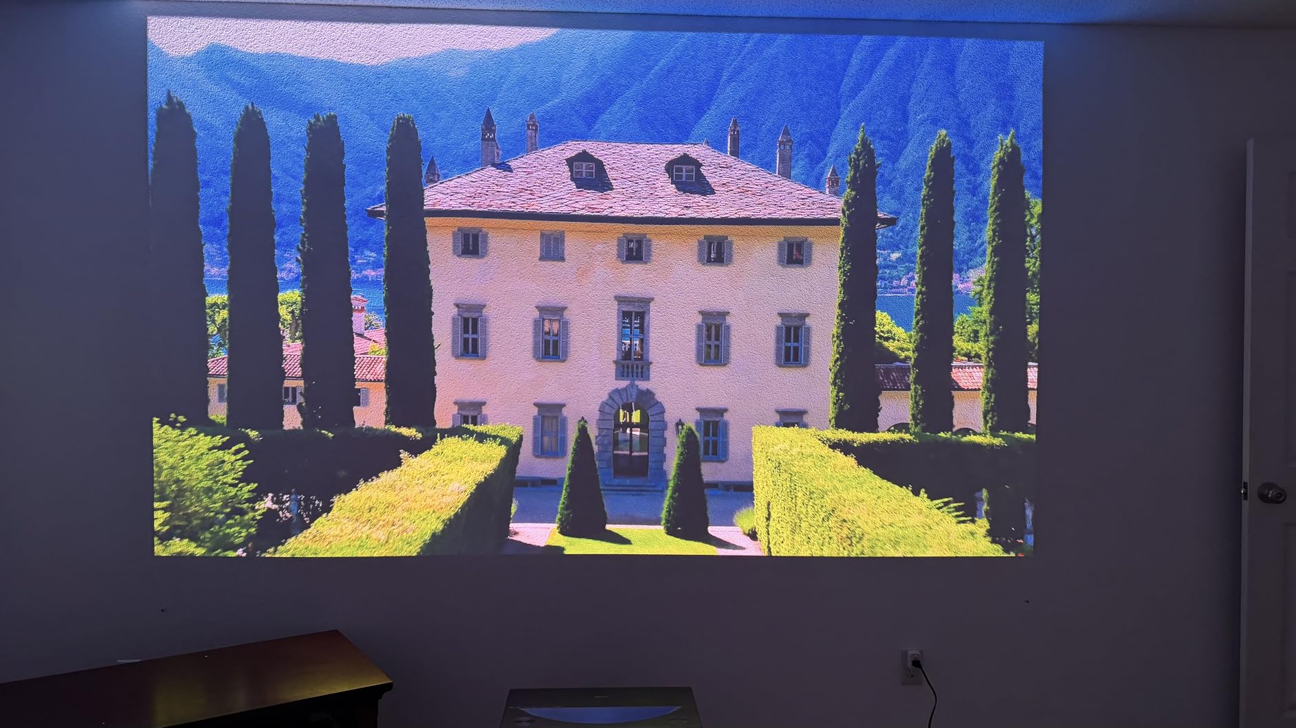 Hisense PL2, Ultra Short Throw Home Theater Laser Projector, 80” – 150”, 4K UHD, 2,700 Lumens, 3000:1 Contrast, Dolby Vision & Atmos, 3D, Google TV, WIFI 6E customer photo 1