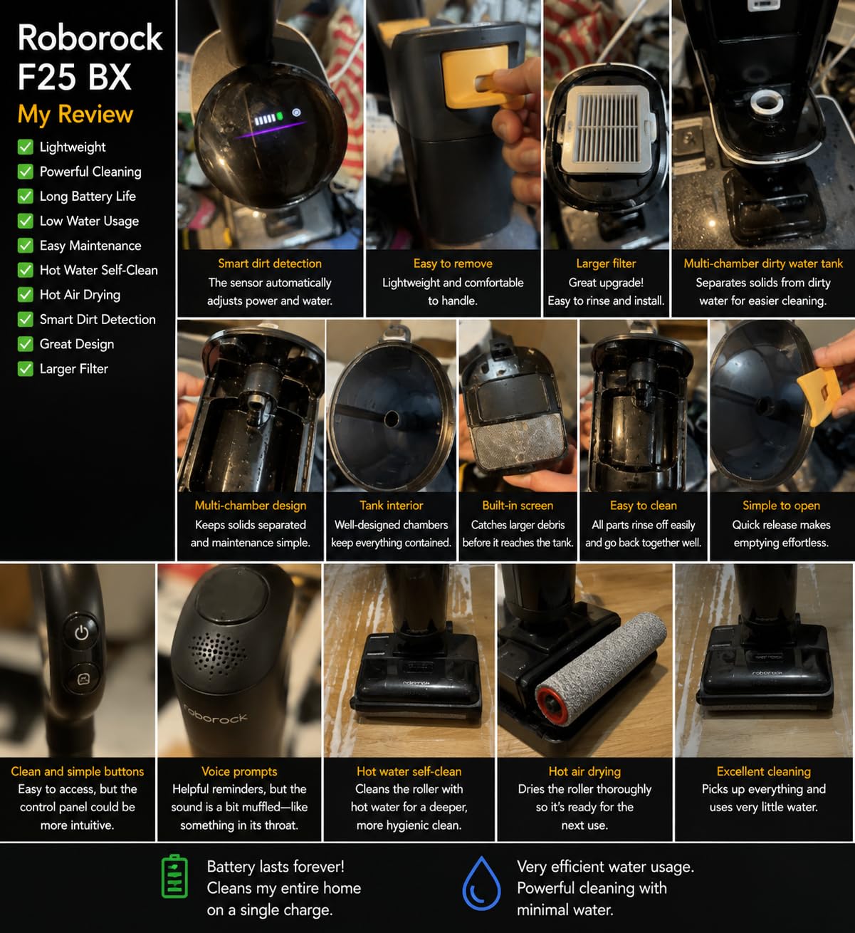 roborock F25 BX Wet Dry Vacuum Cleaner, Cordless Vacuum Mop with 20000Pa customer photo 1