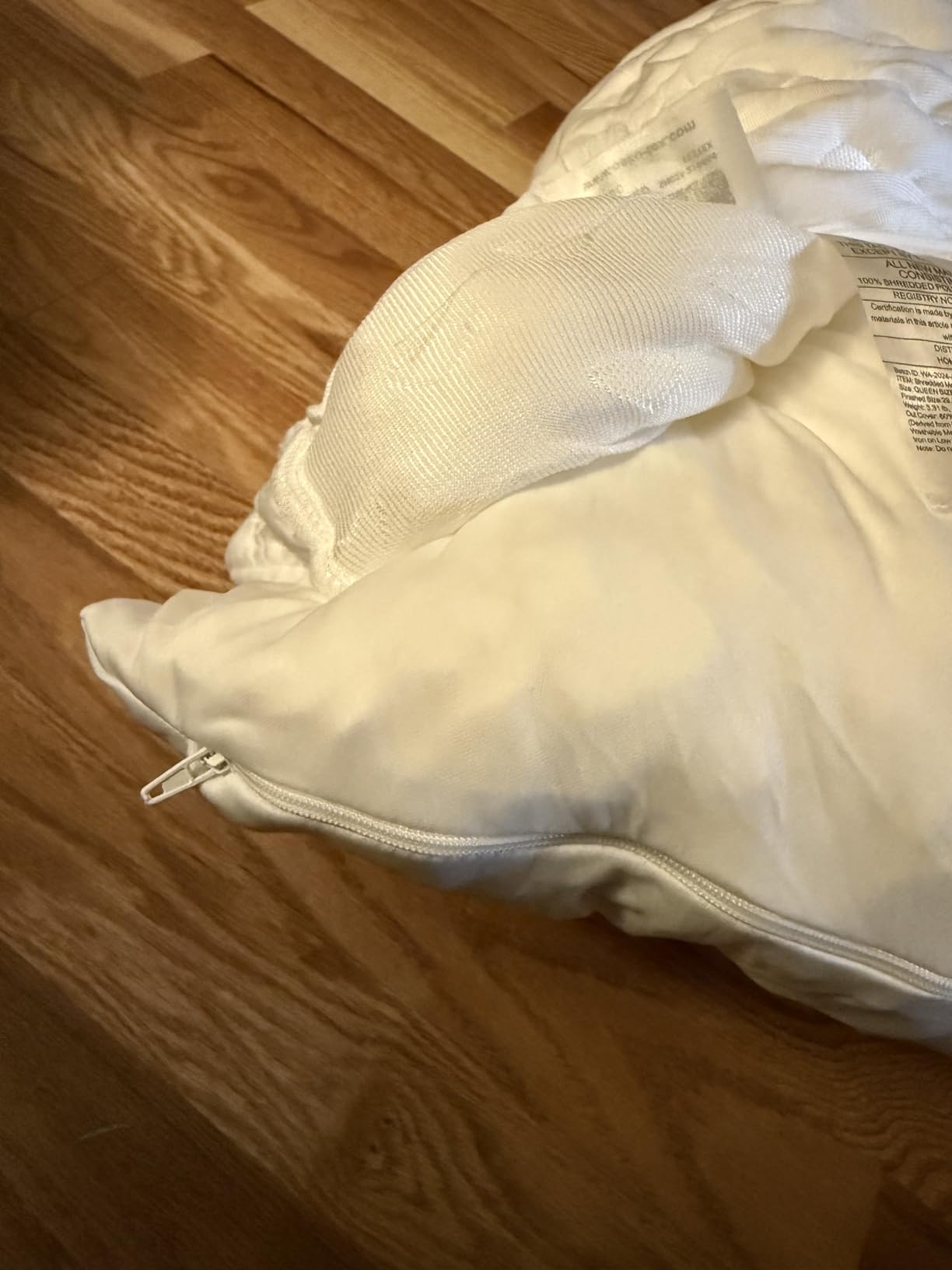 Side Sleeper Pillows for Neck & Shoulder Comfort - Ergonomic Curved Crescent Design, Adjustable Shredded Memory Foam, Cooling & Soft Cover, Extra Fill Included, Queen Size customer photo 2