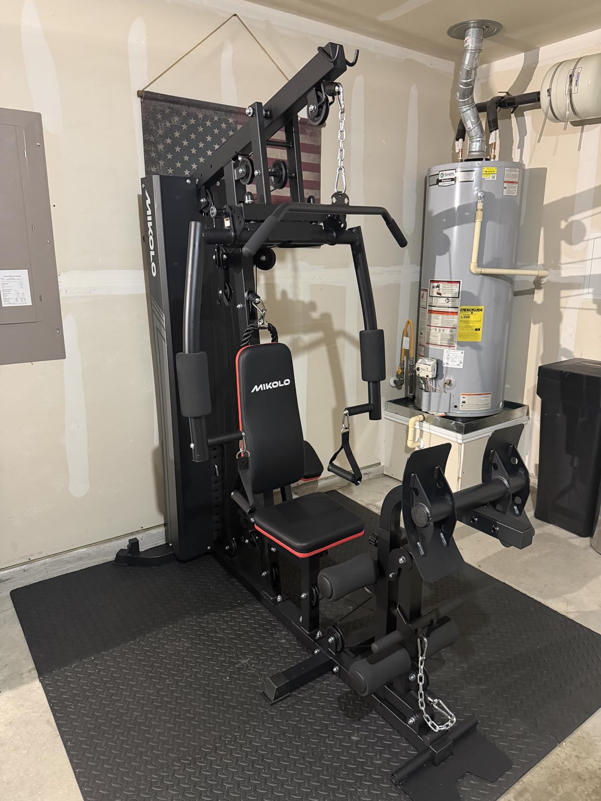 Mikolo Home Gym, Workout Station with 150LBS Weight Stack, Multifunctional Home Gym Equipment, Exercise Equipment for Full Body Strength Training customer photo 2
