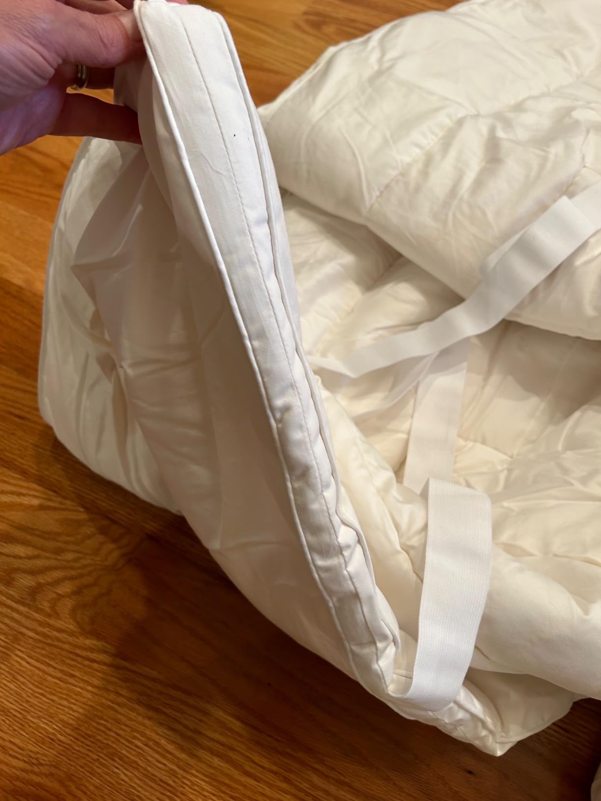 Woolino Wool Mattress Topper, Oeko-TEX Standard 100, Merino Wool Fill, Organic Cotton Sateen, Natural Temperature Regulating, Cooling, Pressure Relief, 1.2 inch, Twin 39 x 76 in customer photo 1