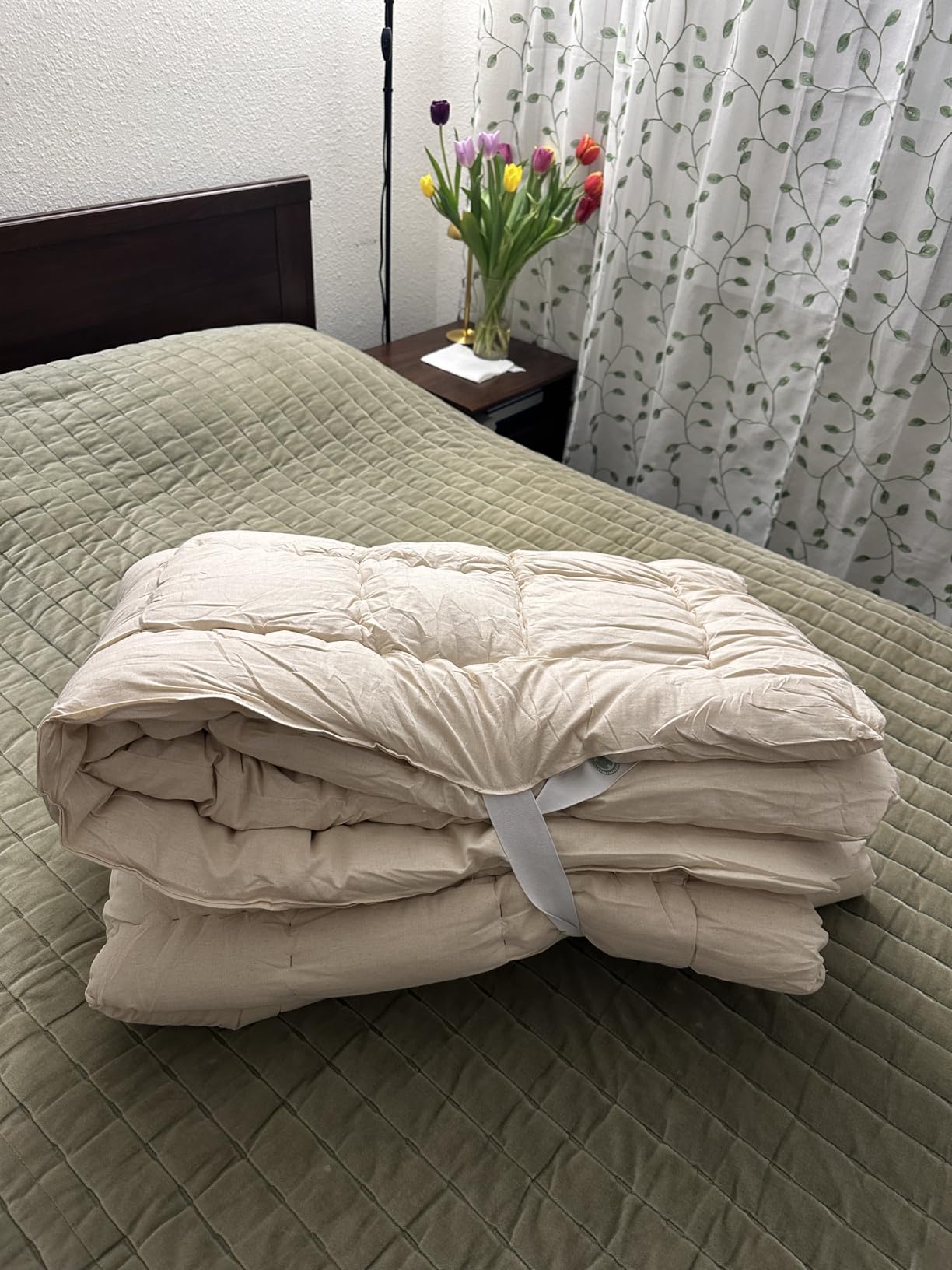 Woolify Organic Merino Wool Mattress Topper 1650 GSM - Pillow Top Mattress Pad, Handmade, Non-Toxic, Cooling and Hypoallergenic Wool Topper for Back Pain Relief (Queen) customer photo 1