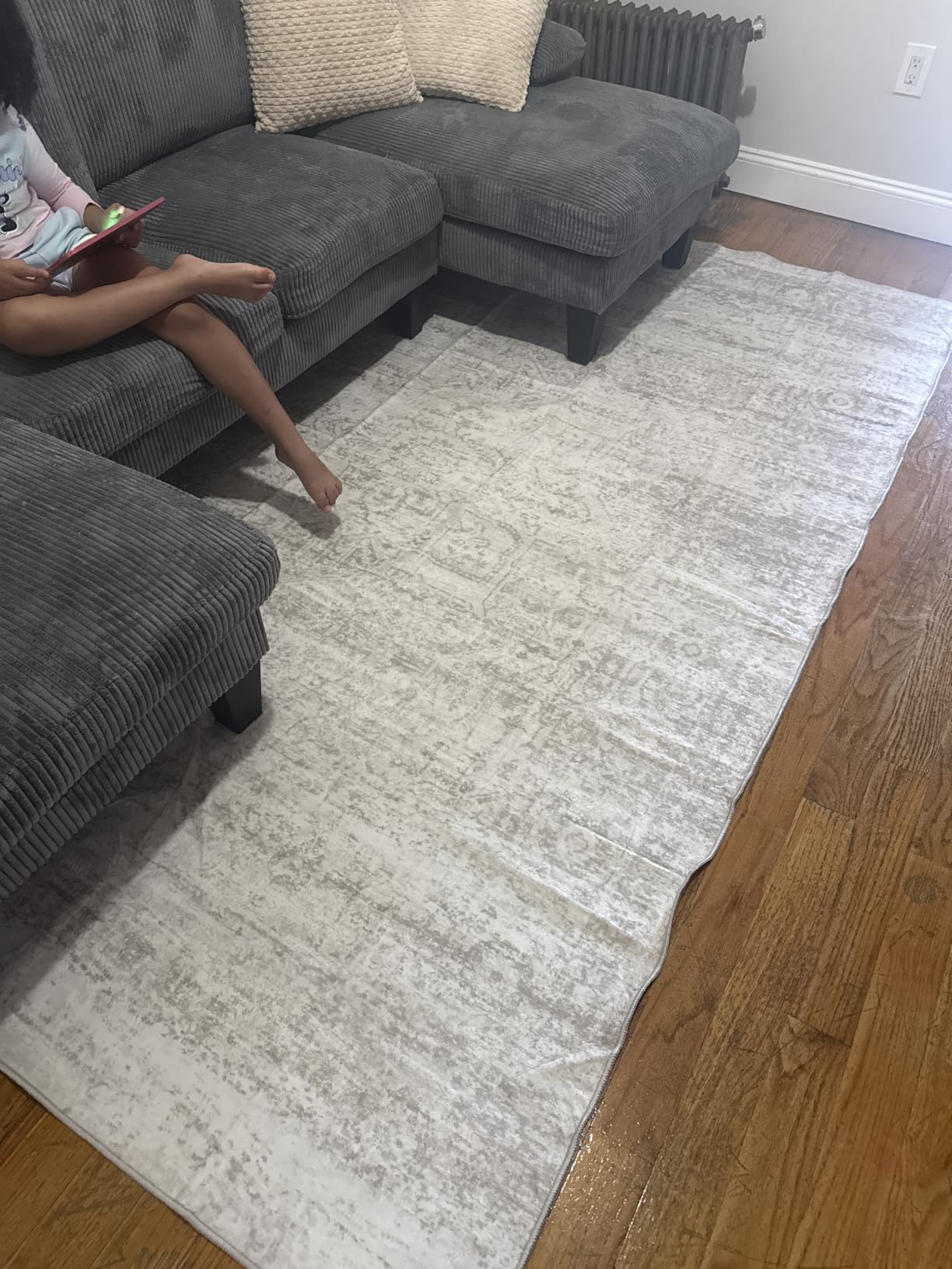 Washable Rugs 8x10 Area Rugs for Living Room,Bedroom,Dining Room Carpet | Ultra Soft Faux Wool,Kids & Pet Friendly,Machine Washable,Non-Slip & Non-Shedding,Large Vintage Low Pile Rug for Home Office customer photo 1