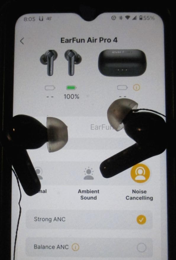 EarFun Air Pro 4 Adaptive Hybrid Noise Canceling Wireless Earbuds, 6 Mics customer photo 2