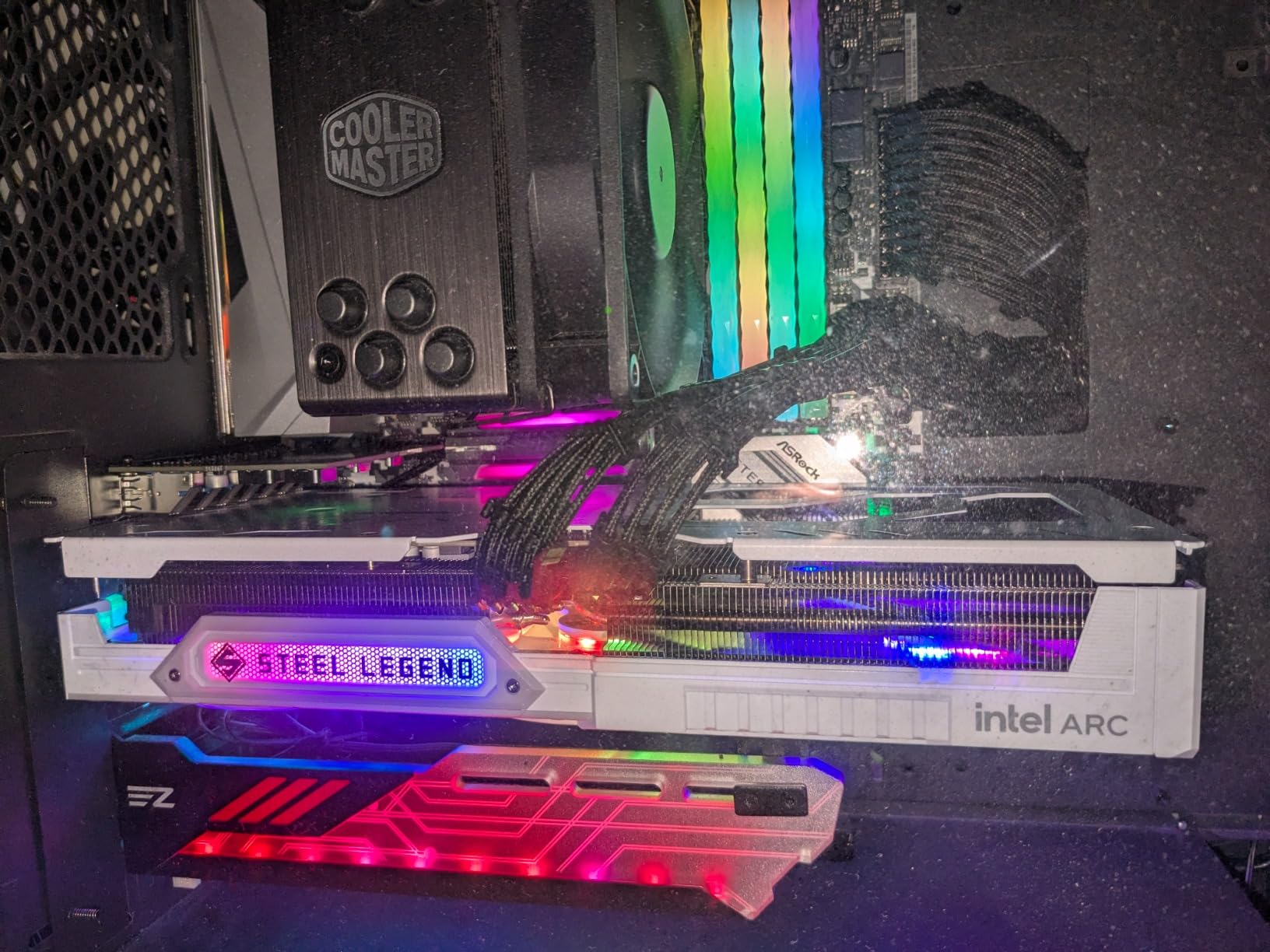 ASRock Intel Arc B580 Steel Legend 12GB OC Graphics Card, Intel Xe2-HPG, 12GB GDDR6, PCIe 4.0, Triple Fans, 0dB Silent, Polychrome SYNC, DisplayPort 2.1, HDMI 2.1a customer photo 1