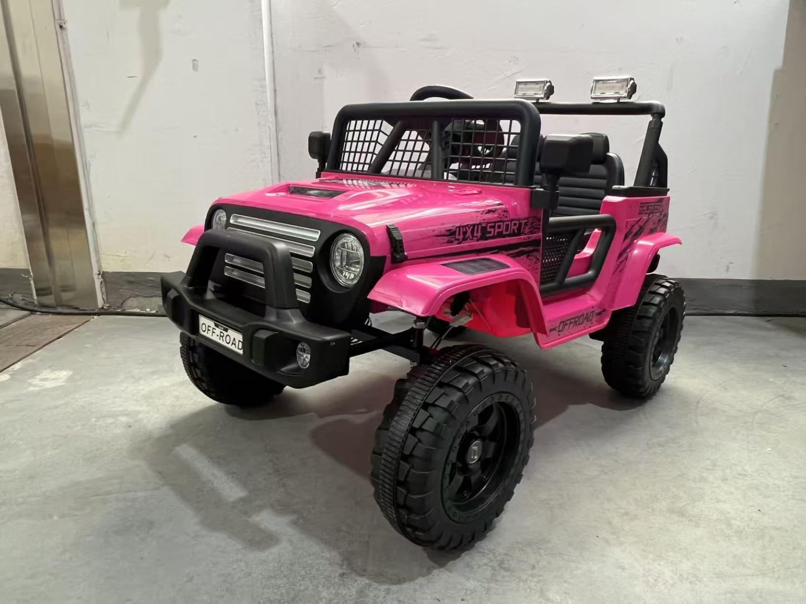 24V Ride on Toys, 2 Seater Kids Electric Car w/Remote Control, 4X4 Motor, 3 Speed, Bluetooth Music, Spring Suspension, LED Light, Off Road Power Car Wheel for Boys Girls Ages 3-8(Pink) customer photo 1