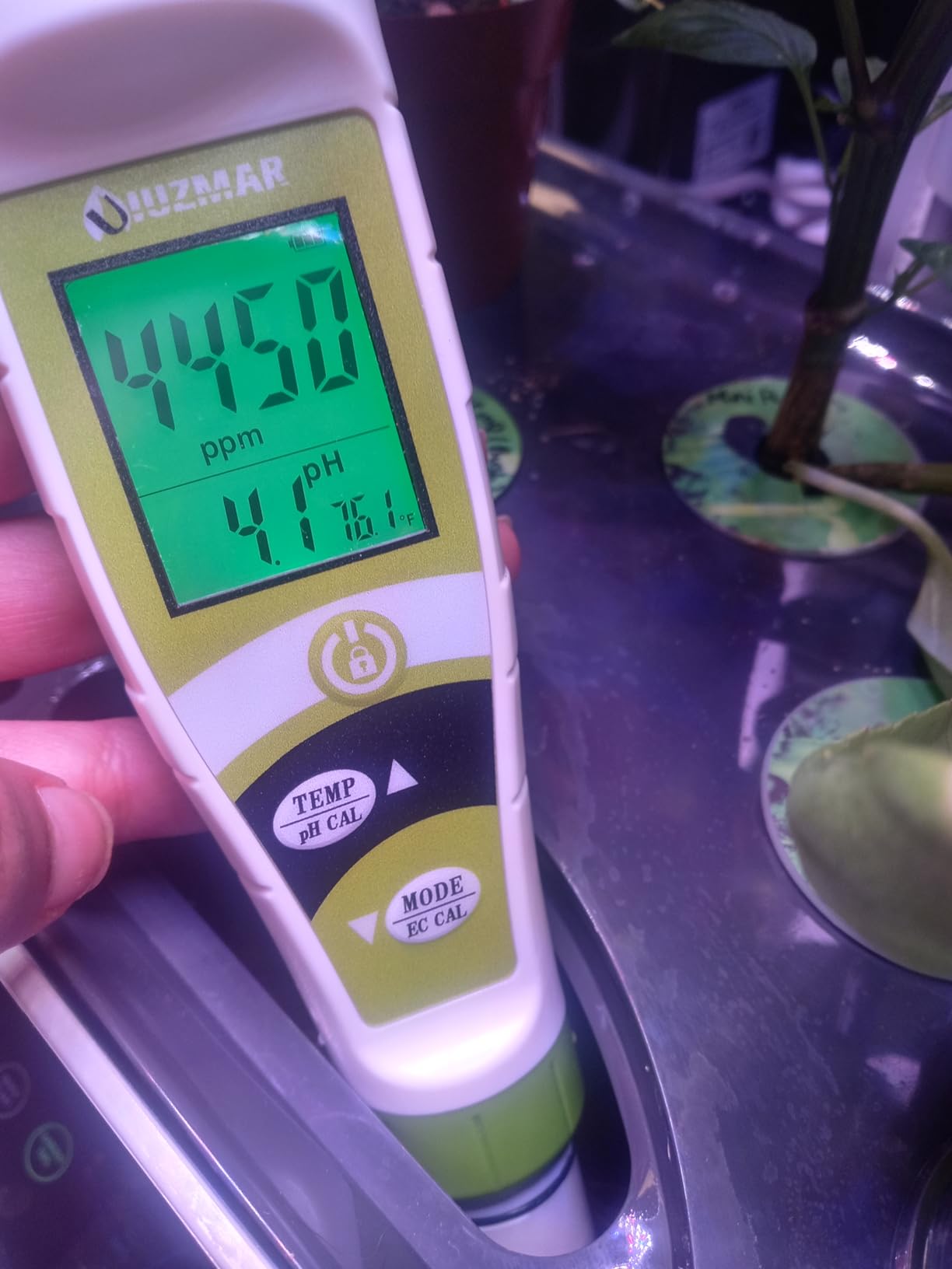 UIUZMAR pH Meter for Water Hydroponics Supplies 4 in 1 pH PPM ECTester customer photo 1
