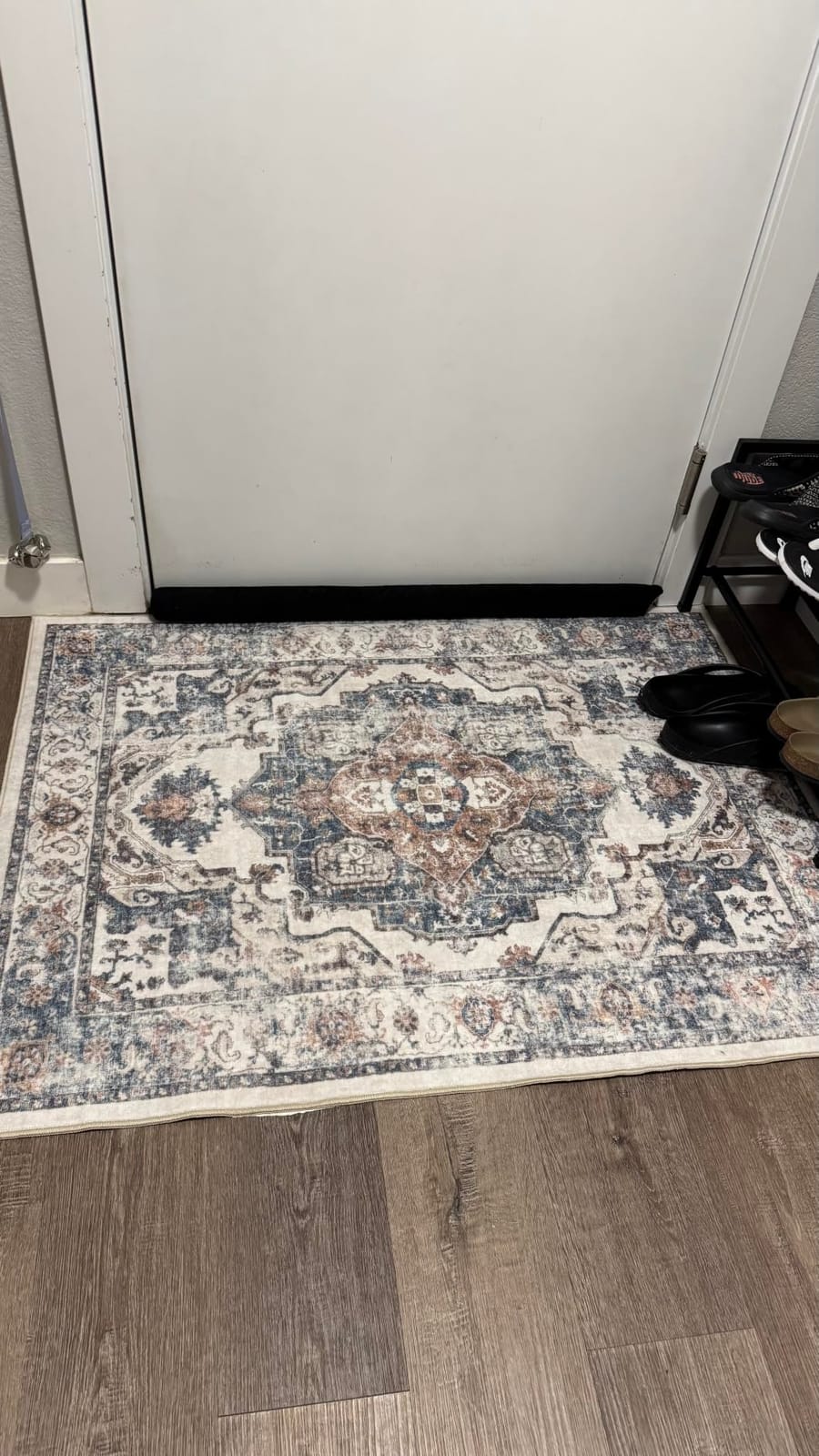 5x7 Living Room Area Rugs: Washable Non-Slip Stain Resistant Rug for Bedroom Dining Room Vintage Ultra Soft Indoor Carpet for Nursery Kitchen Farmhouse Thin Floor Mat for Home Office (5x7 Beige) customer photo 2