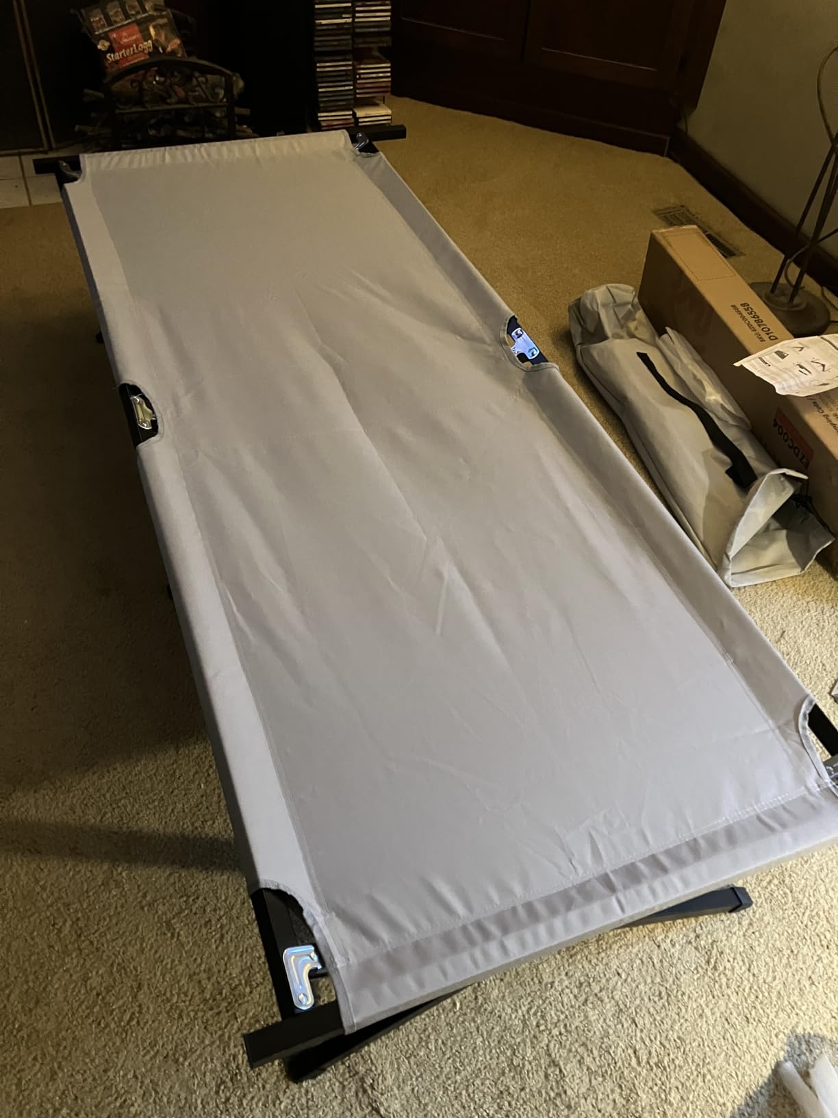 WLIVE Folding Camping Cots for Adults with Carry Bag, 300 lb, Green | 74.6