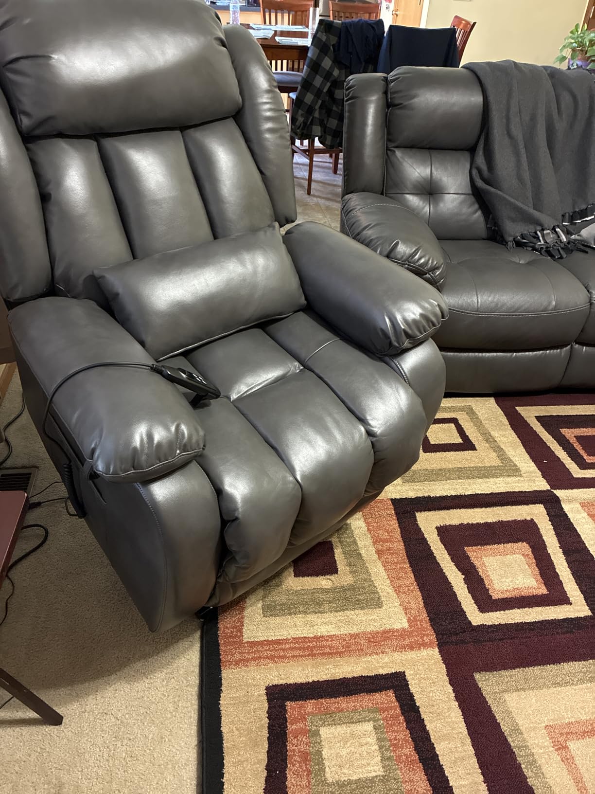 Infinite Position Lay Flat Power Lift Recliner Chair for Elderly, Brown customer photo 1