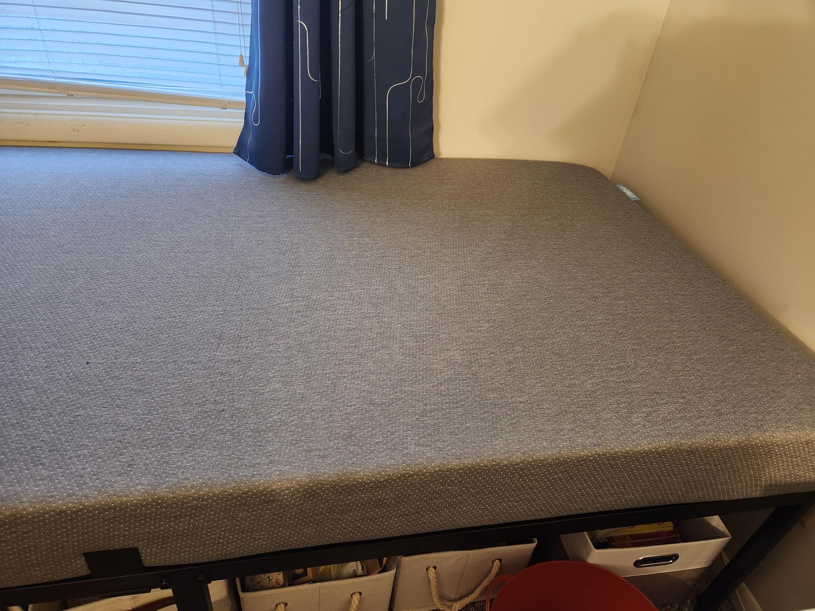 NKZ 18 Inch Queen Size Metal Platform Bed Frame with Round Corner Legs, 3500LBS Load Capacity customer photo 1