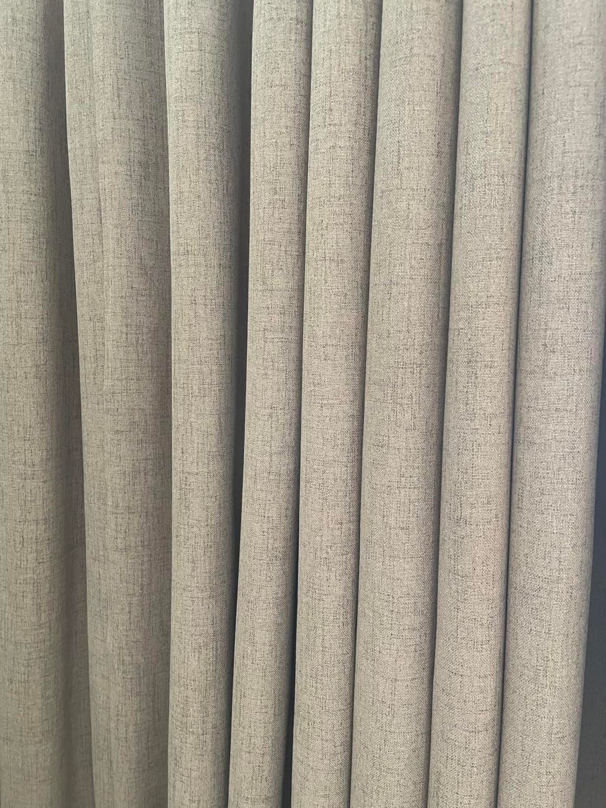 PONY DANCE 100% Blackout Natural Linen Bedroom Curtains 95 inches Long | Noise Reducing Window Treatment Drapes for Living Room, Thermal Insulated Curtain for Nursery, 52