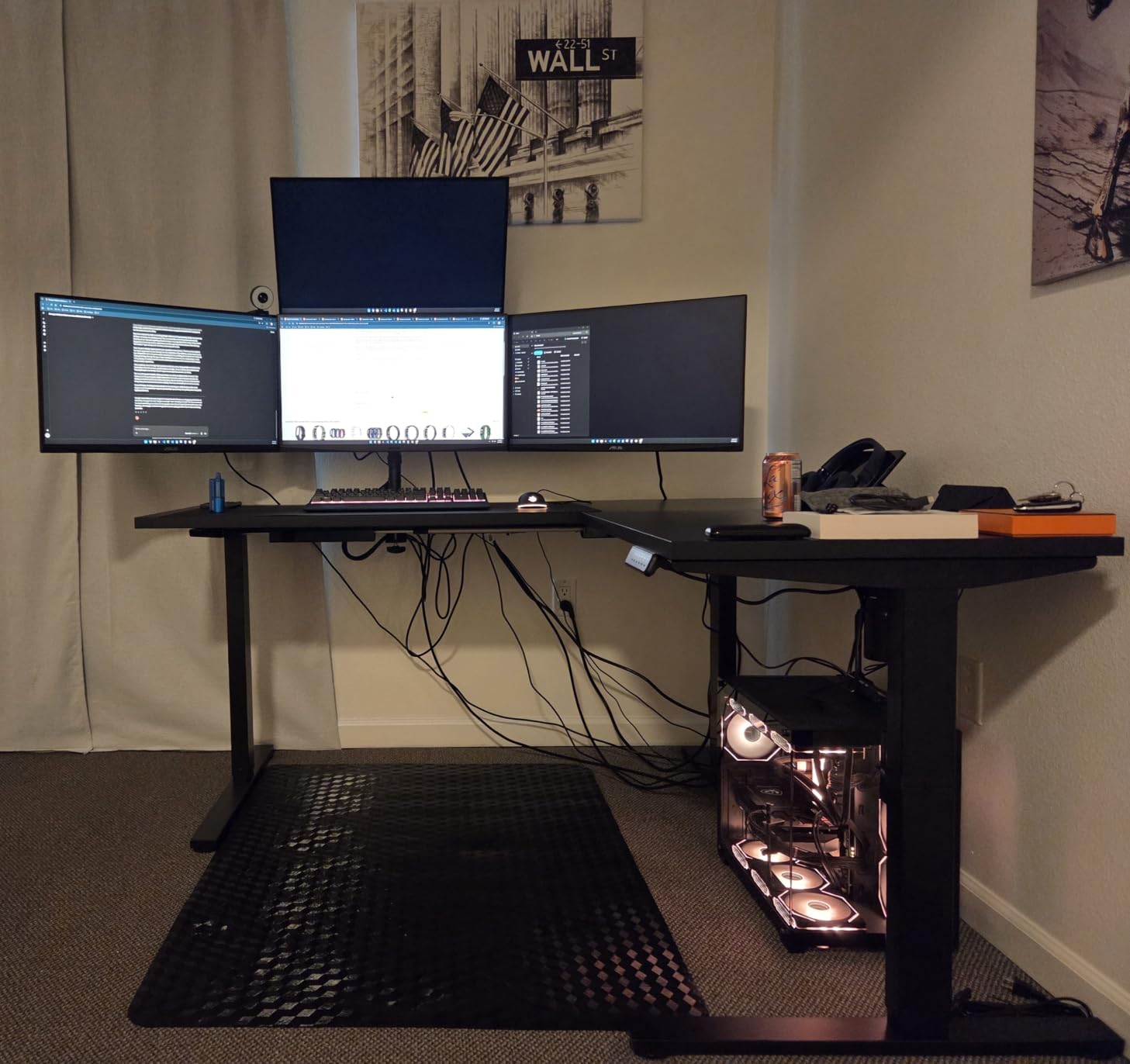 FLEXISPOT 71 x 63 Reversible L-Shaped Corner Standing Desk, Black | Height Adjustable, Large Workspace, Anti-Collision, Memory Presets, Sit Stand Desk for Home Office & Gaming customer photo 2