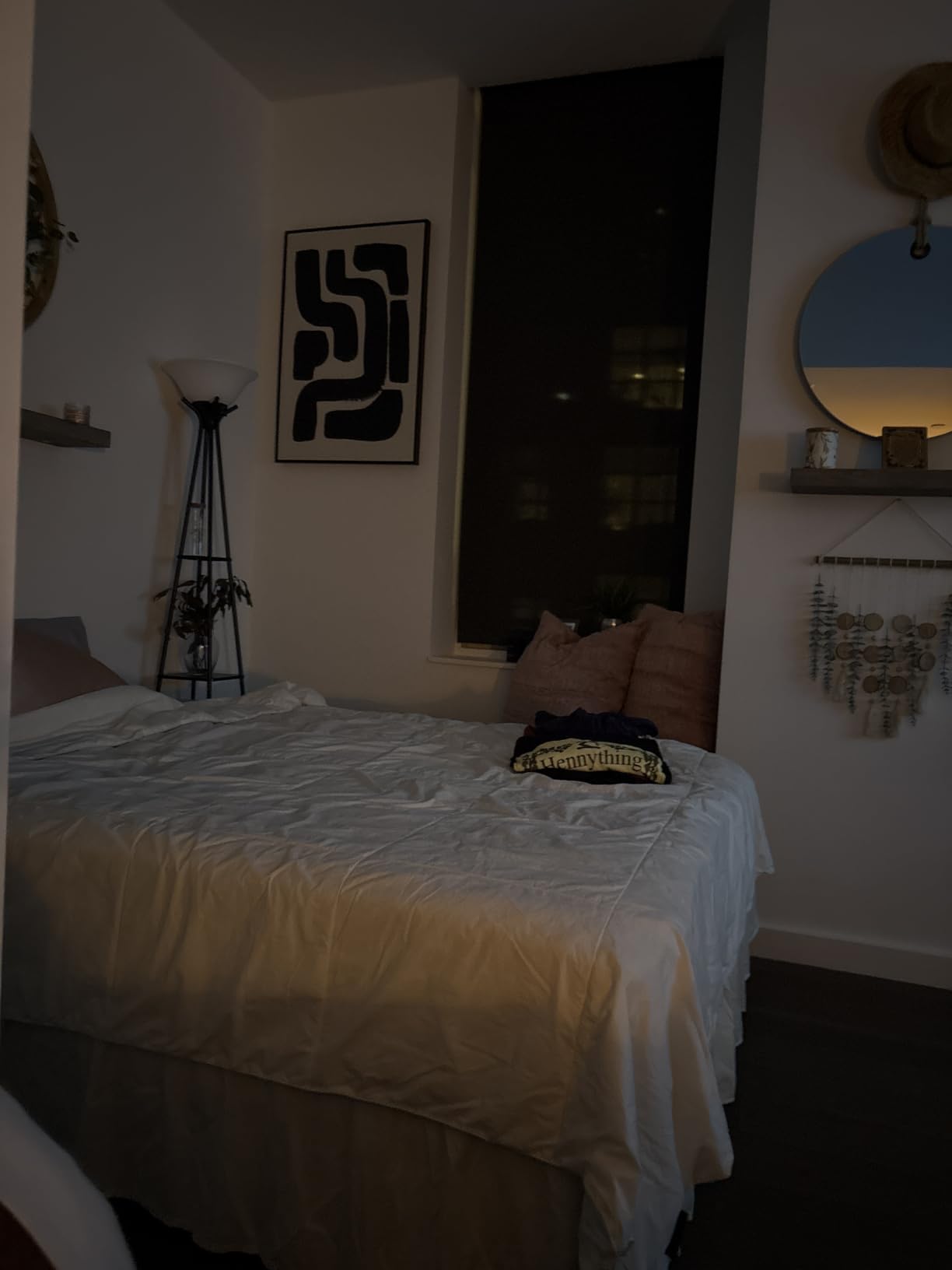 Yaheetech Queen Size Solid Wood Platform Bed Frame Low-Profile Dark Walnut, Sturdy rubberwood frame with 12 plywood slats offers solid support, assembles easily, and stays quiet, no box spring needed customer photo 1