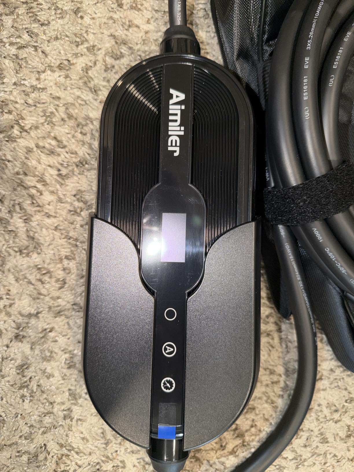 AIMILER Level 2 Electric Vehicle (EV) Charger(WiFi APP/Plug-Play), 40A, 25ft Cable ETL Certified, 220V-240V NEMA 14-50P Plug EVSE w/ J1772 Connector, Portable EV Car Charging Stations (Jet) customer photo 1