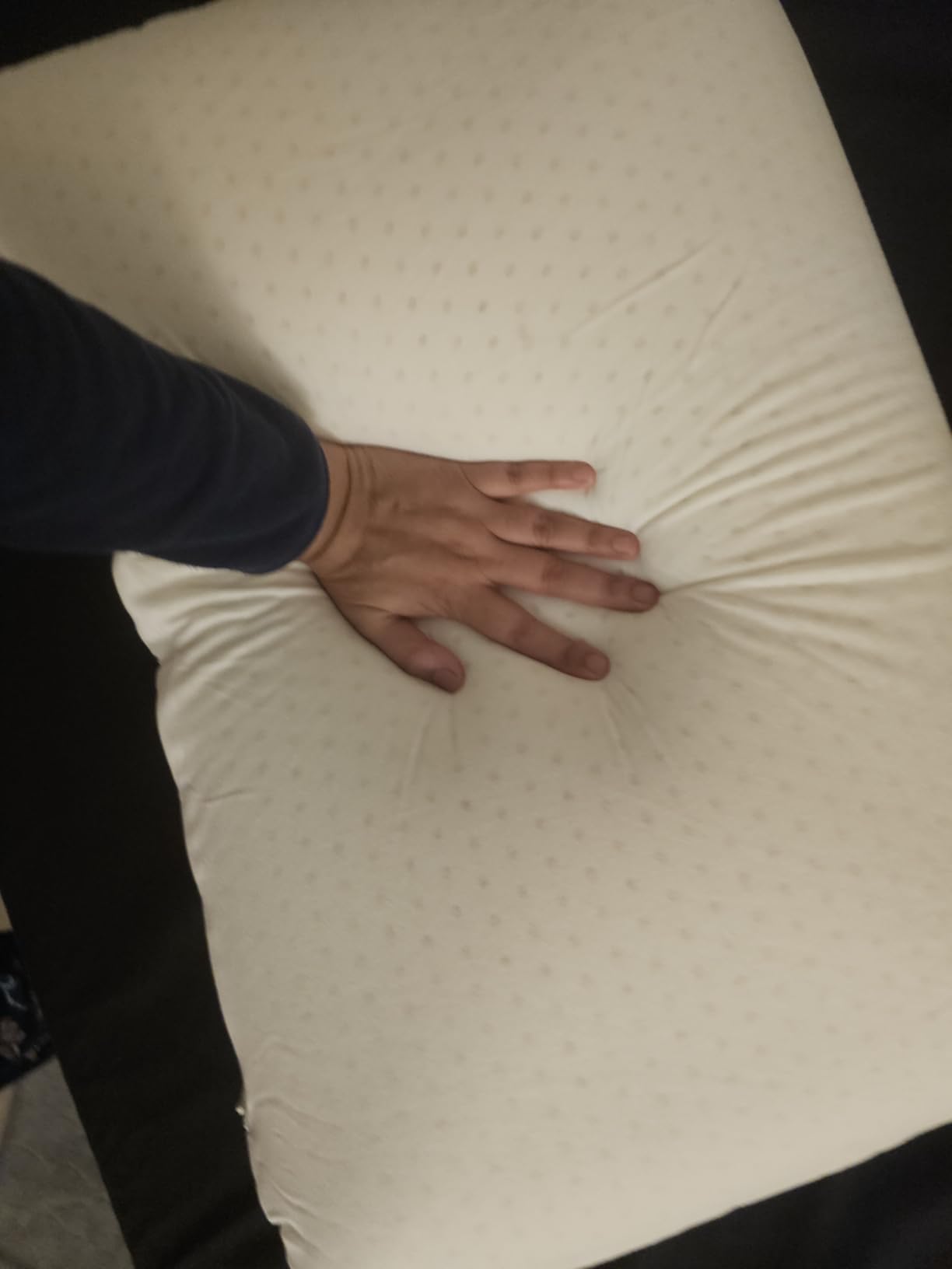 100% Natural Talalay Latex Pillow, Luxury Support Sleeping Bed Pillow for Side, Back, and Stomach Sleepers, Removable Breathable Cotton Cover, Standard (Medium 6.2''H) customer photo 1