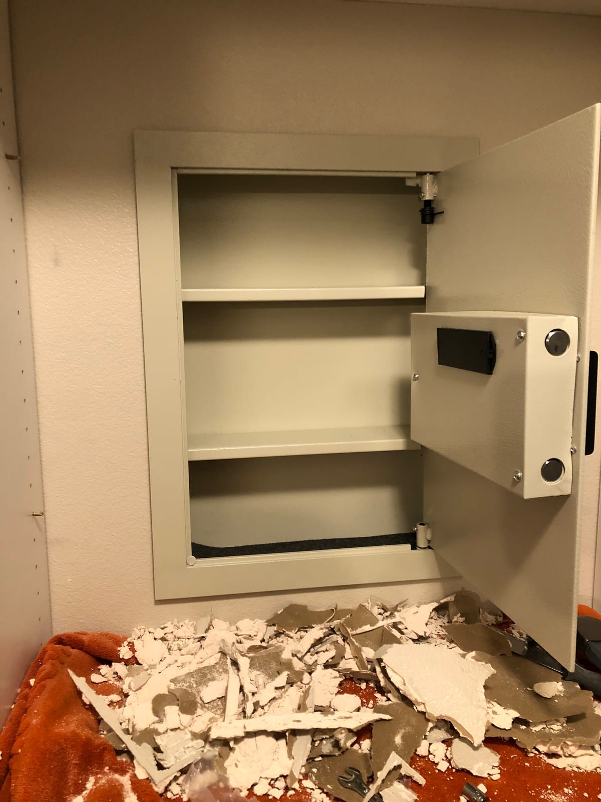 In-Wall Safe - Home or Business Safe with Keypad and 2 Manual Override Keys - Protects Cash, Jewelry, Passports, and More by Paragon Safes (Cream) customer photo 2