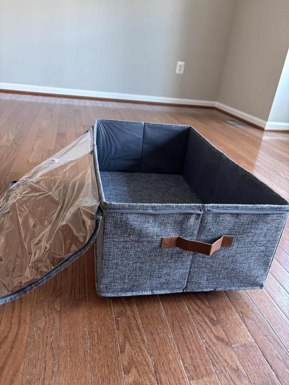 6 Inches Under Bed Storage with Wheels Pack of 2, Underbed Shoe Storage Container Bin with Clear Lid Cover, Rolling Under Bed Drawer Storage Bag Basket for Shoe Organizer Sheet Sweater - White customer photo 2