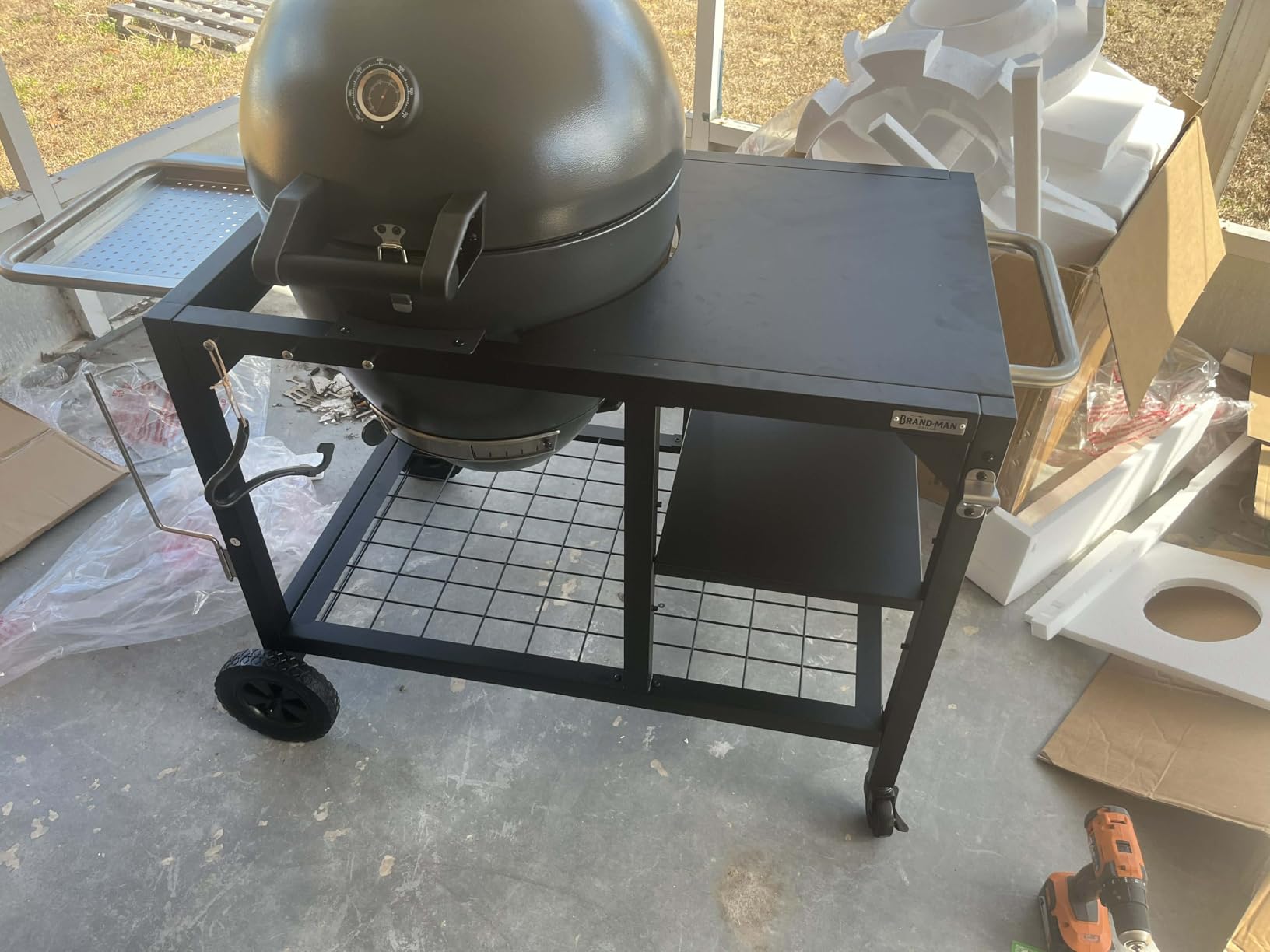 Brand-Man Steel Kamado Charcoal Grill & Smoker | 22