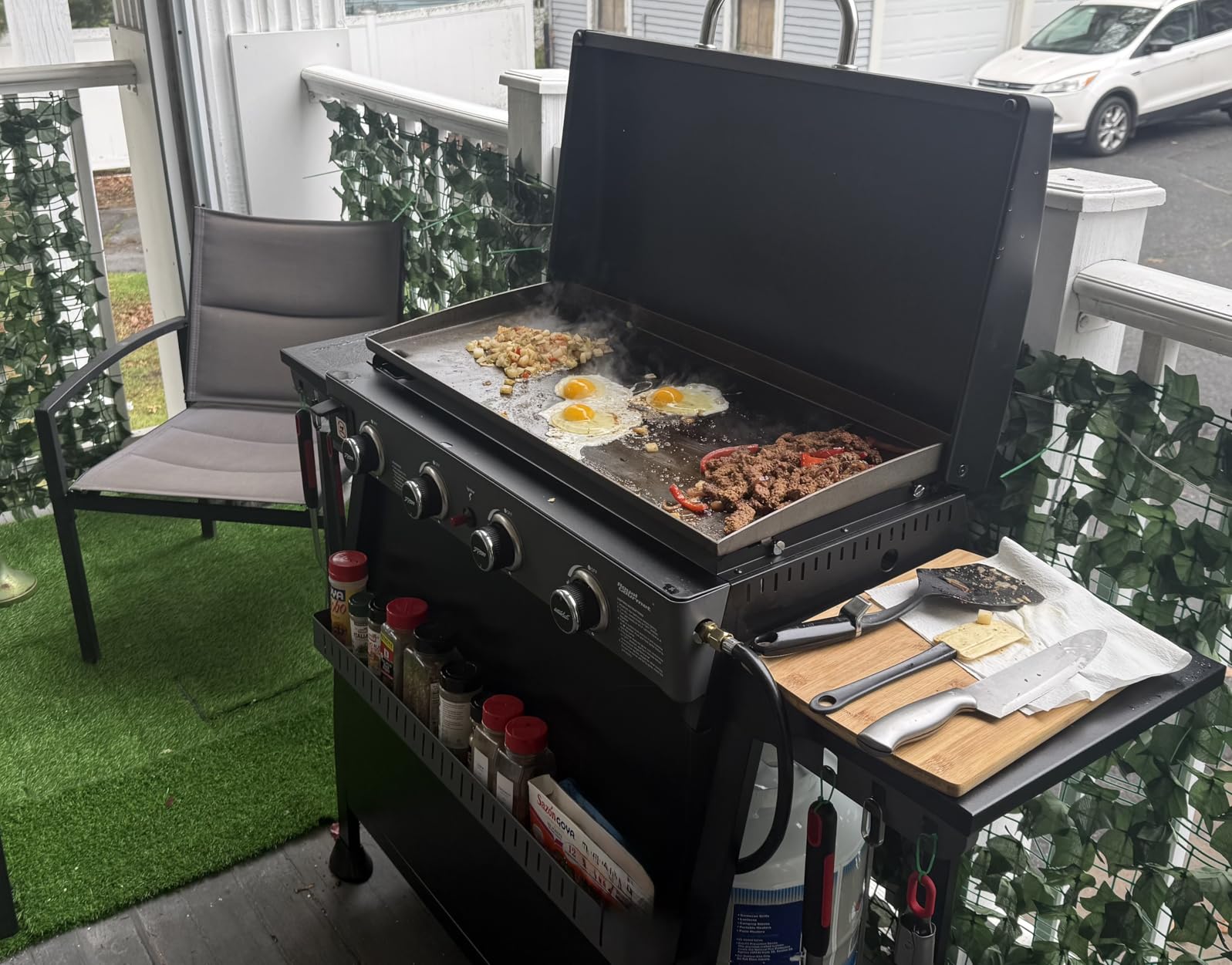Royal Gourmet PD4001 4 Burner Propane Gas Griddle, Removable Standing Cart customer photo 2