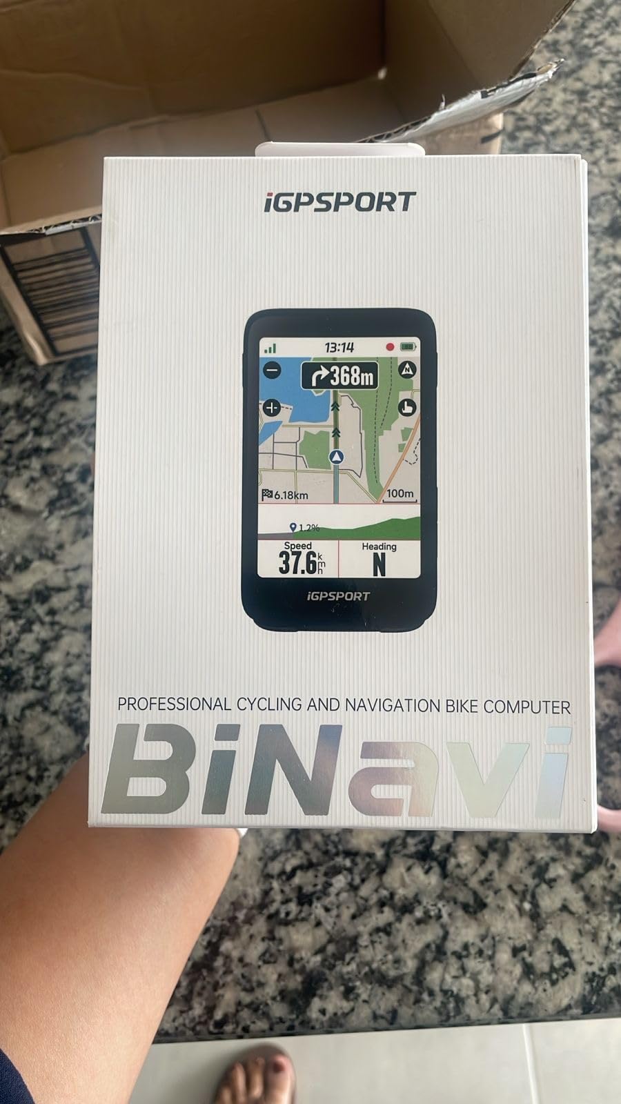 iGPSPORT BiNavi Bike Computer, 3.5‘’ Touch Screen Map Navigation Music Control Climb Tips, Wireless GPS Cycling Computer customer photo 1