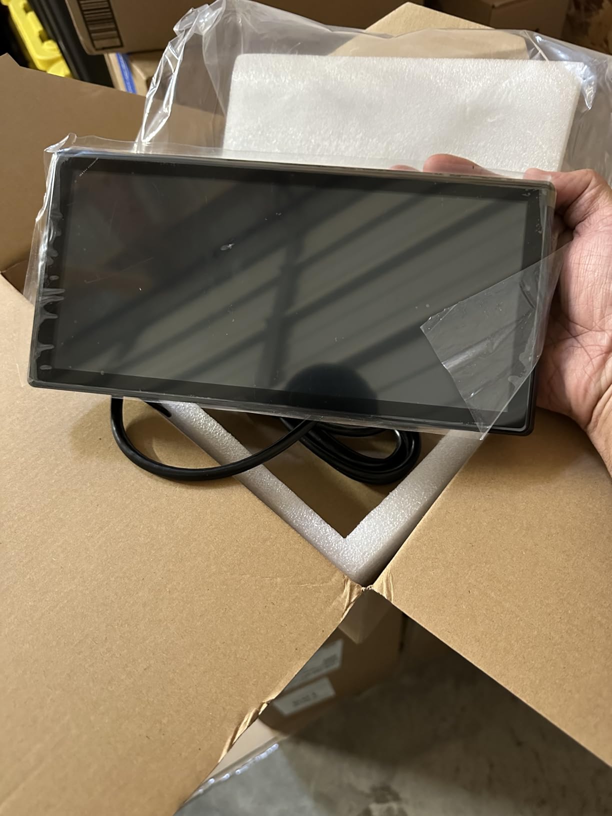 RV Backup Camera with Carplay Android Auto for RV Horse Trailer Semi Box Truck,1080P HD 4 Splits 10.36