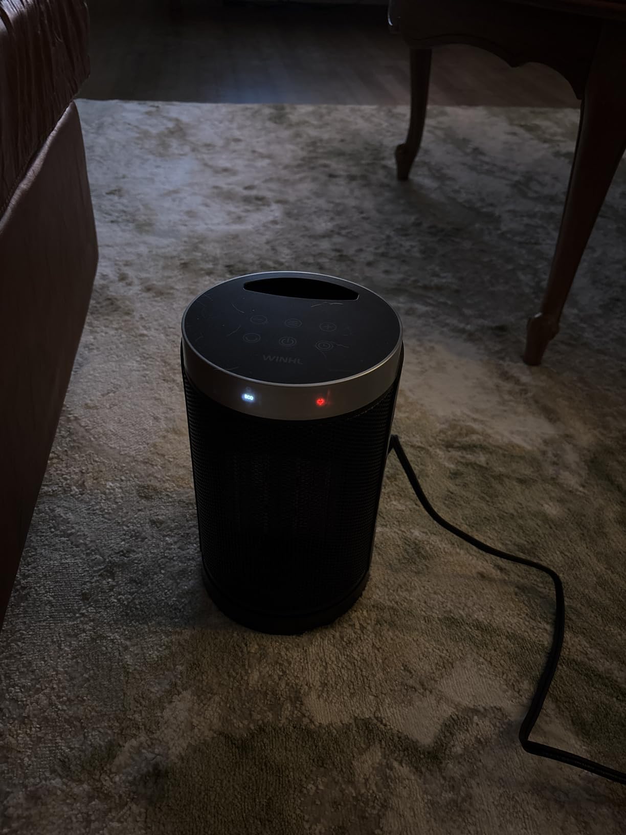 Space Heater, WINHL Portable Electric Heaters for Indoor Use,70°Oscillation | Thermostat, Remote Control, 12H Timer, 5 Modes, Small Quiet 1500W PTC Ceramic Fast Safety Heat for Office, Bedroom, Home customer photo 2