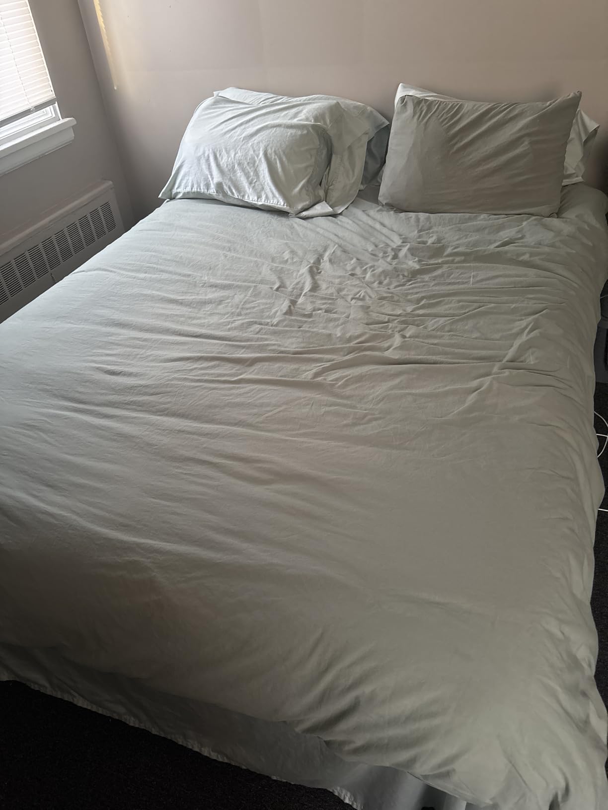 EMME Muslin Cotton Duvet Cover Set Linen Like Cream White Queen | Soft Breathable, Lightweight Cozy, Skin-Friendly, Easy Care, Hidden Zipper Closure, Corner Ties, All Season Use, Luxury Feel customer photo 1