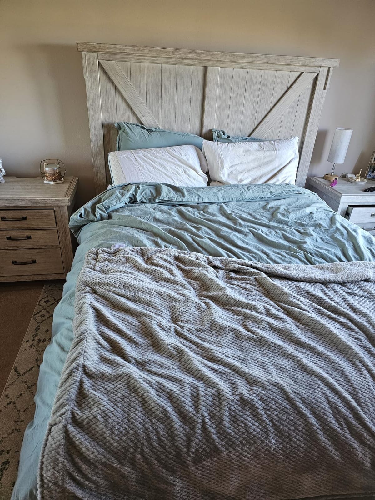 EMME Muslin Cotton Duvet Cover Set Linen Like Cream White Queen | Soft Breathable, Lightweight Cozy, Skin-Friendly, Easy Care, Hidden Zipper Closure, Corner Ties, All Season Use, Luxury Feel customer photo 2