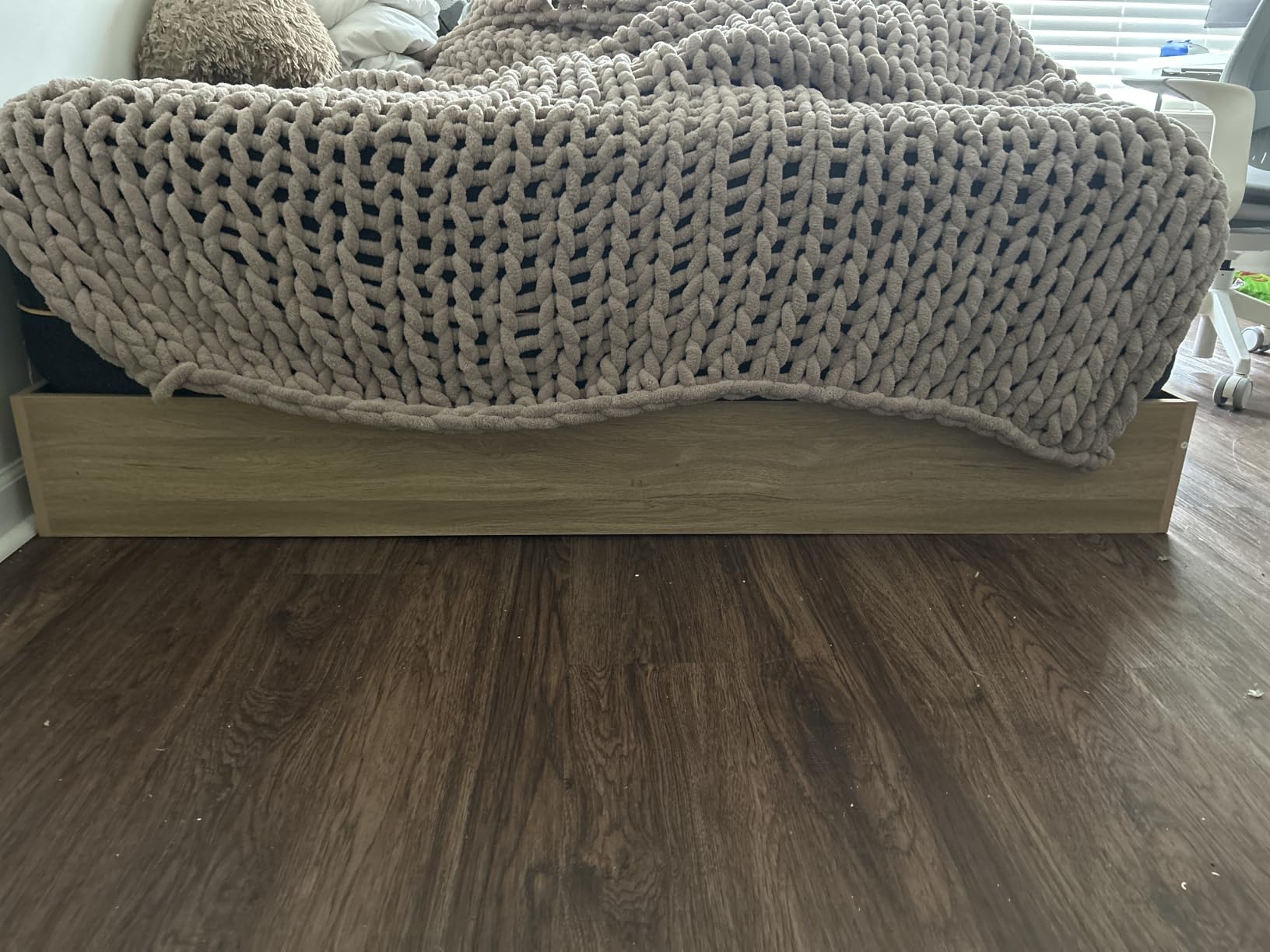 Full Size Bed Frame, Solid Wood Platform Bed with Sturdy Slats | Floor-Standing Bed Frame, Modern Minimalist Design, Space-Saving, No Box Spring Needed, Easy Assembly customer photo 2