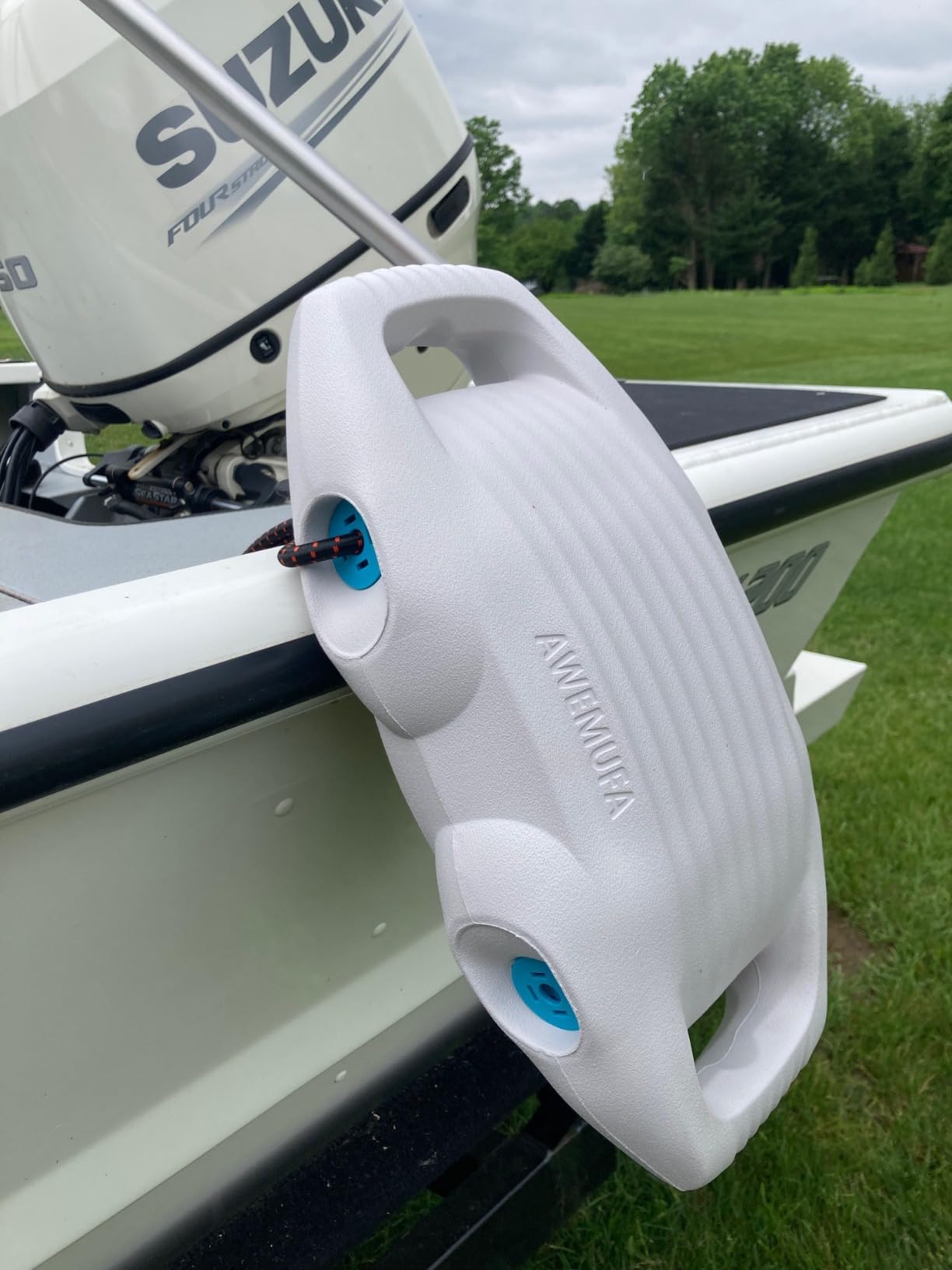 AWEMUFA Boat Fenders Easy to Install Bumper for Docking Ideal Fender for Pontoon, Bass, Jet Ski and Fishing Boats customer photo 1