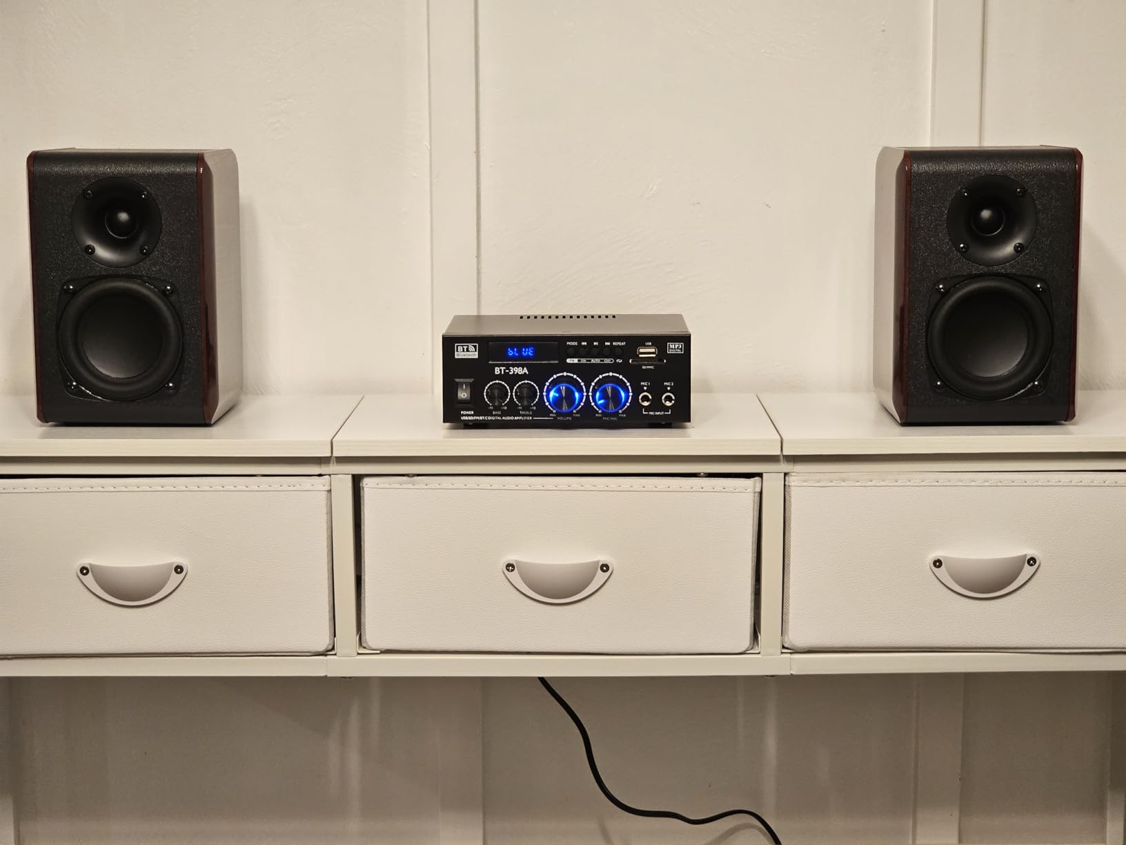 BT-398A Bluetooth 5.0 Stereo Receivers,2 Channel 450W Home Amplifier customer photo 1