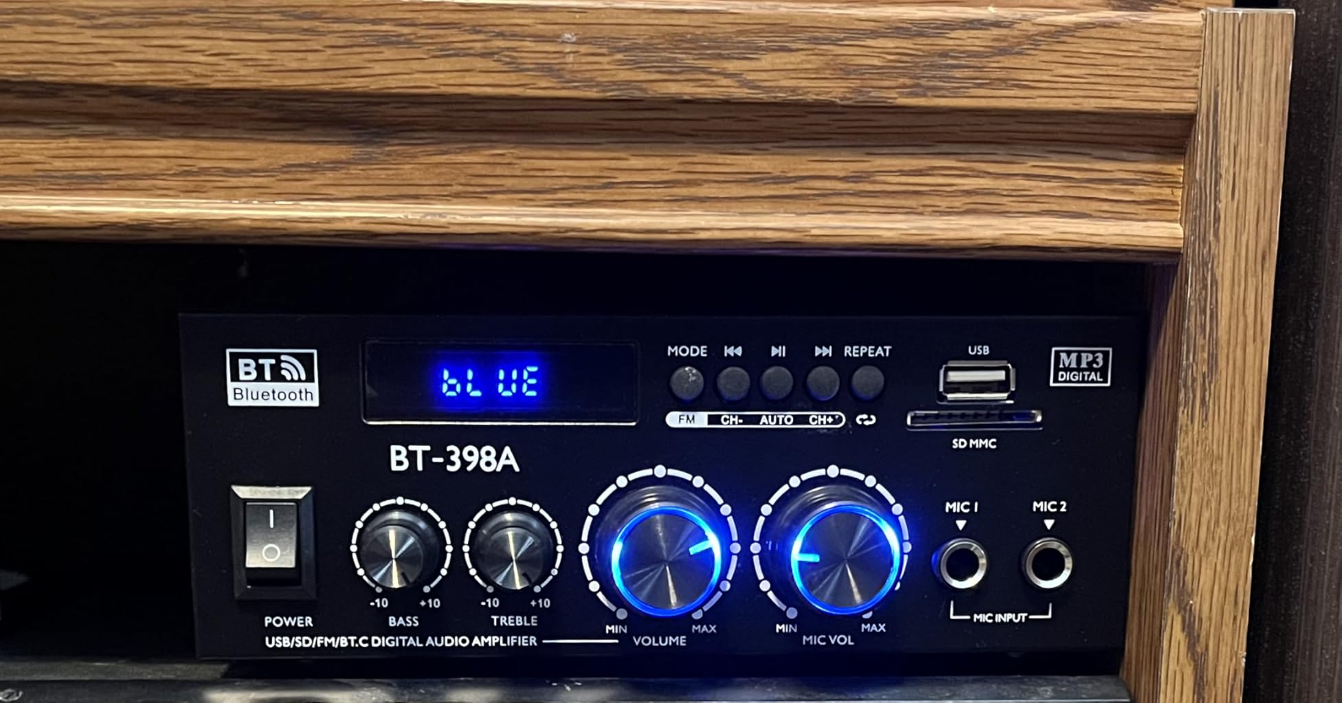 BT-398A Bluetooth 5.0 Stereo Receivers,2 Channel 450W Home Amplifier customer photo 2