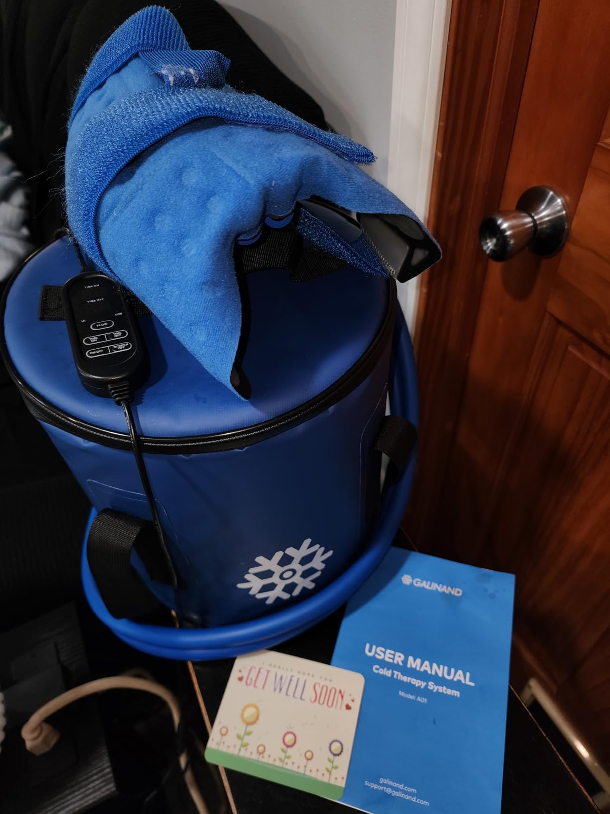 GALINAND Ice Machine for Knee After Surgery 2.0, FSA Eligible HSA, Portable Cold Therapy Machine for Knee Replacement, Ice Therapy for Post Surgery, Cryotherapy System, Ice Compression for Recovery customer photo 2
