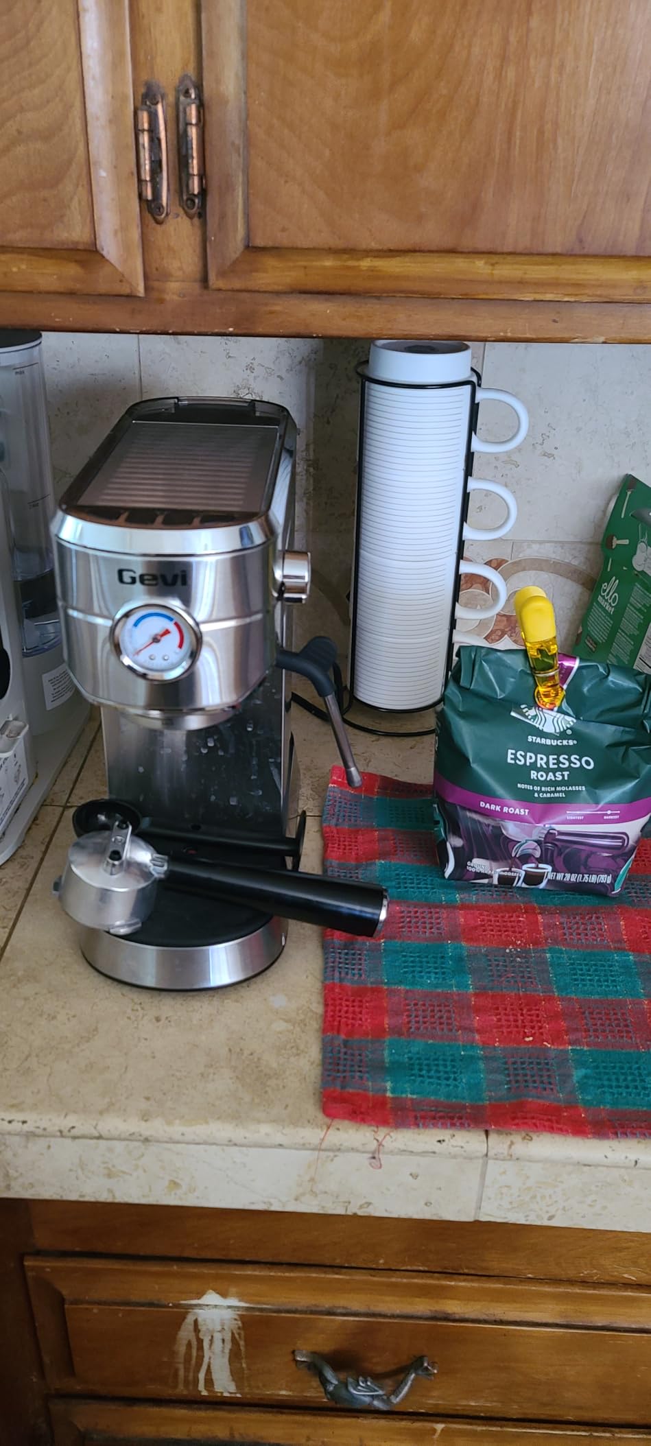 Gevi 20 Bar Compact Espresso Machine for Home,Latte、Cappuccino Coffee Maker | BPA-free;34oz Water Tank;Built-in Pressure Gauge;with Compatible Accessories;Can Make Americano;Easy to Clean;with Steam Wand customer photo 1