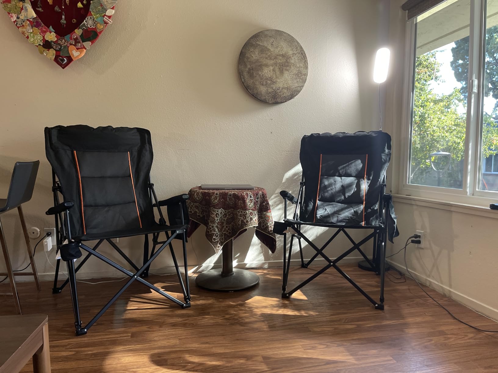 ALPHA CAMP Heavy Duty Camping Chairs with Cup Holder Oversized Folding Chair 500LBS Capacity Outdoor Chair with Headrest,Lawn with Side Pocket for Lawn, Sports and Fishing customer photo 1