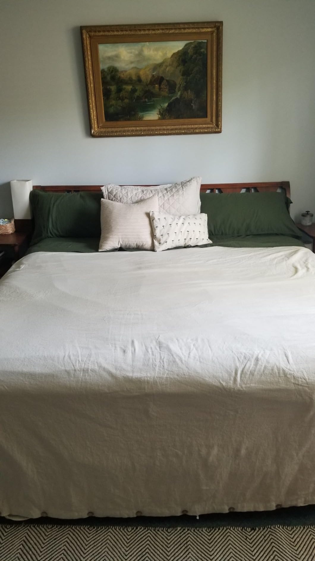 Talasily 100% French Linen Queen Duvet Cover Set, Organic Linen | Organic French Linen 3PC Duvet Cover Set,Cooling for Hot Sleepers,Moisture Wicking Durable,Ruffle Pillow Shams,Natural Linen customer photo 1