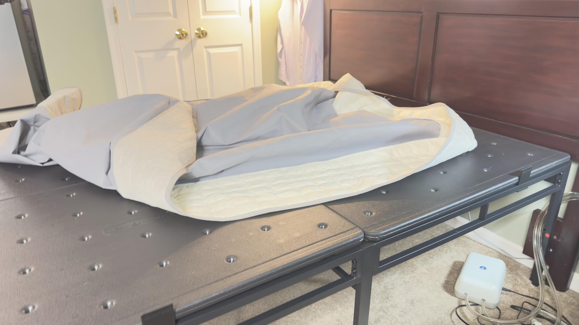 NKZ Queen Size Metal Platform Bed Frame, 24 Inch Dual-Layer Heavy Duty Base | 2-in-1 Base, 4000LBS Load Capacity, Noise-Free, Round Corner Legs, 4 Mattress Stoppers, Easy Assembly, No Box Spring need customer photo 2
