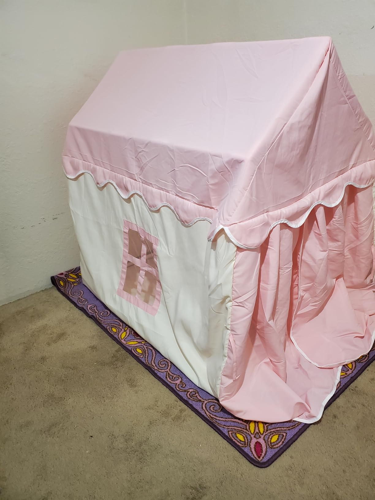 SISTICKER Kids Play Tent Girl Fairy Playhouse Indoor Castle Large Gray customer photo 2