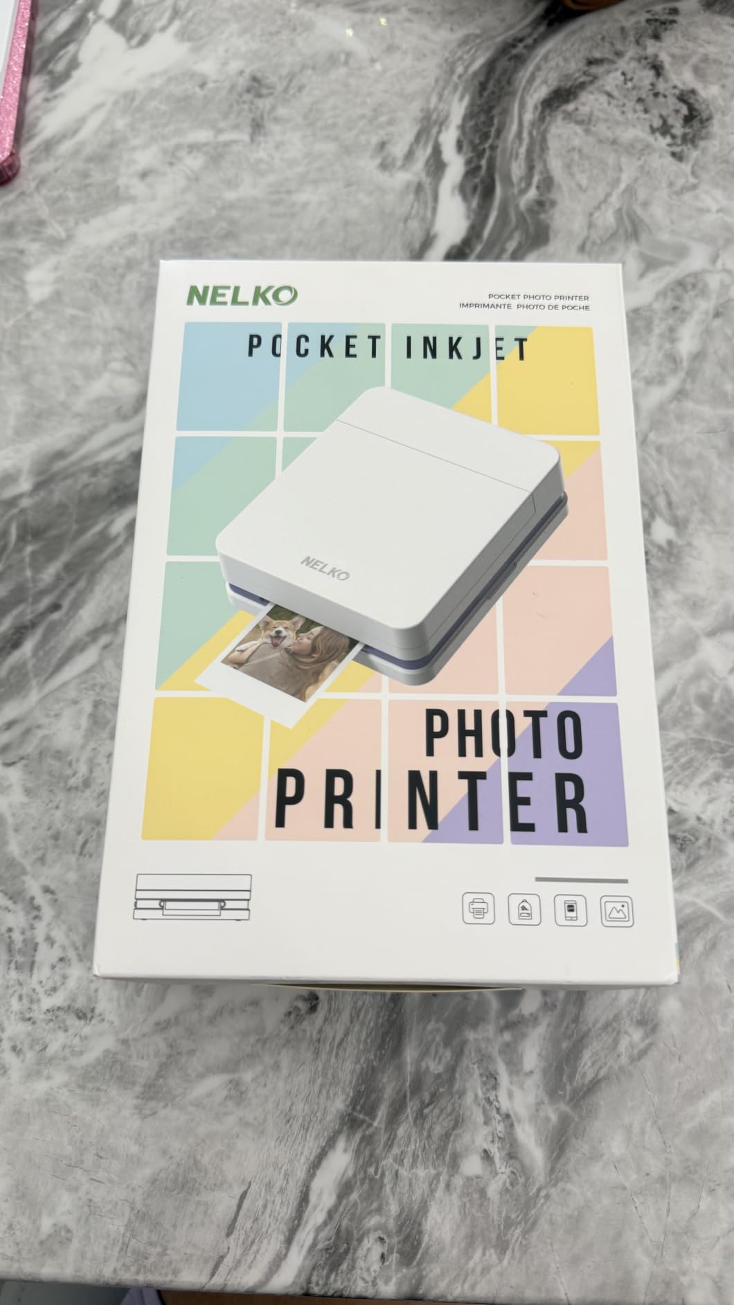 Nelko PP01 Photo Printer, 2x3 Portable Photo Printer, Mini Printer, White | Instant Color Inkjet Printer for Smartphone, Sticky-Back Photos, Bluetooth Compatible with iOS & Android, AI App Editing customer photo 2