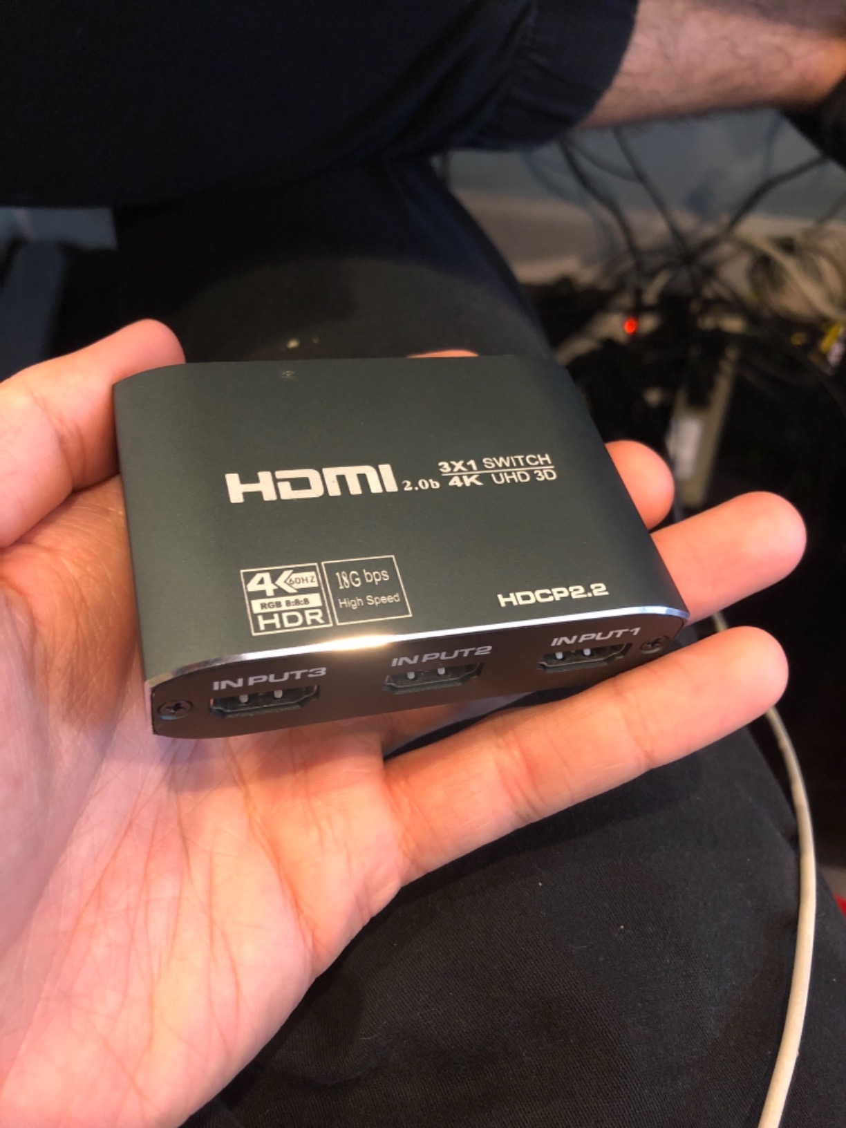 HDMI 2.1 Switch 3 in 1 Out, 4K@120Hz 8K@60Hz, Aluminum,48Gbps w/HDMI Cable customer photo 2