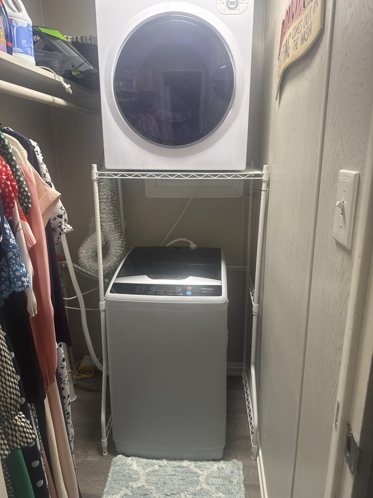 ROVSUN 25LBS Full Automatic Washing Machine and 2.6CuFt Portable Clothes Dryer Set, Electric Laundry Washer and Dryer Combo Set with Stainless Steel Inner Tub, for Apartment, Dorms, Home customer photo 2