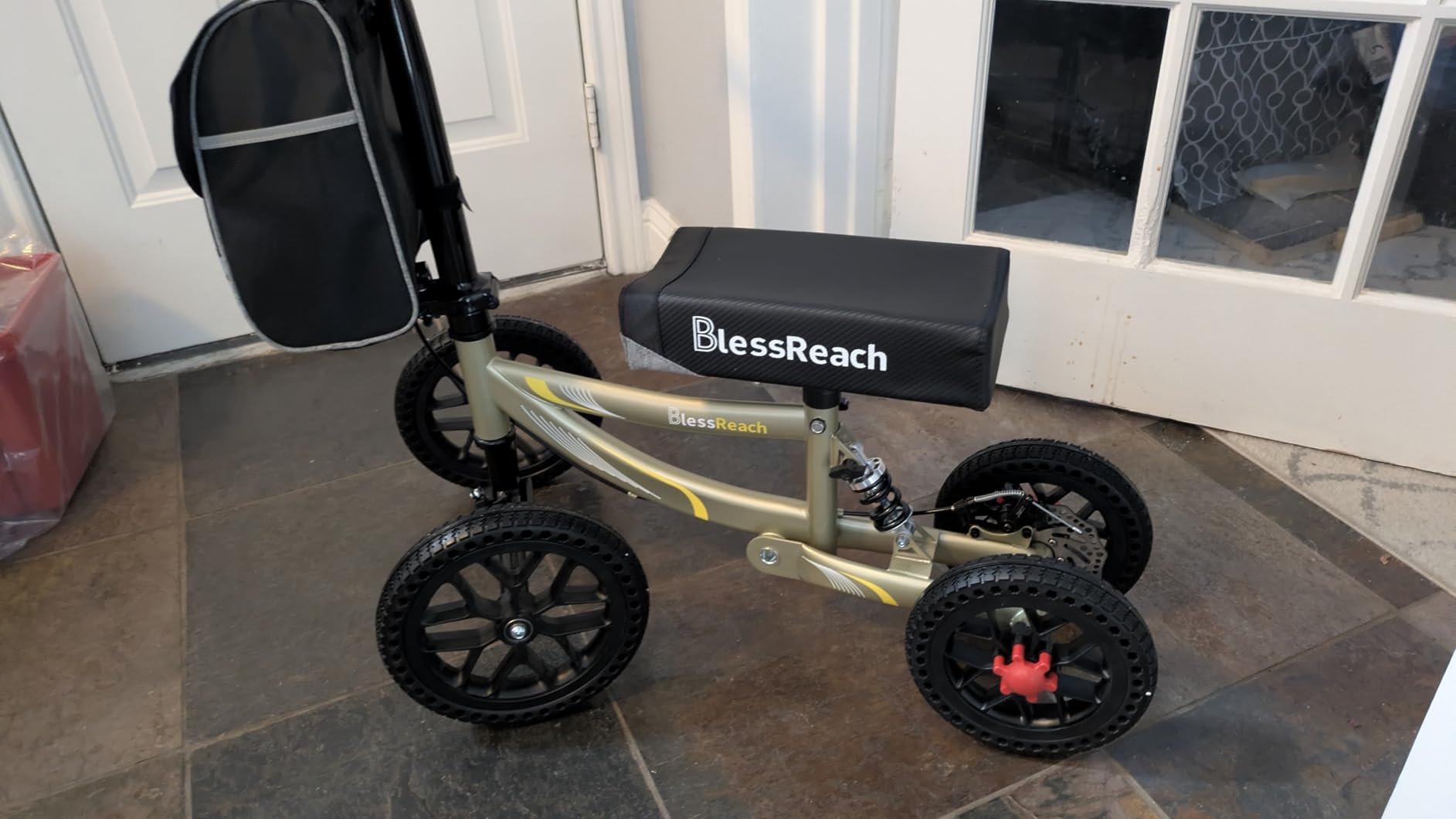 BlessReach All Terrain Knee Scooter for Adults Foot Injuries,11” Big Wheels customer photo 1