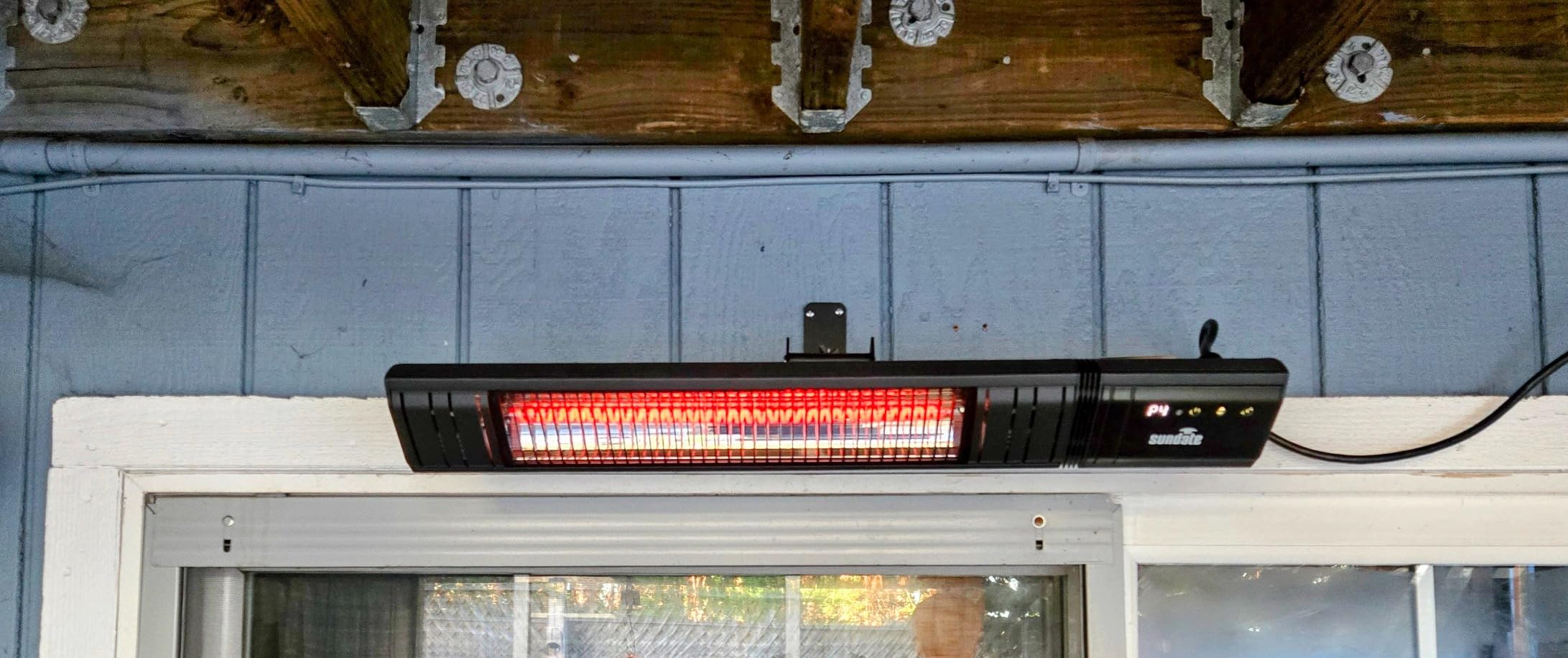 Ceiling Electric Outdoor Heater Wifi Control Wall-Mounted Hanging Patio 1500W Infrared 9 Heat Levels, 24H Timers, Carbon Fiber Tube Heating Wall Heater for Gazebo, Balcony (Rose Gold Tube) customer photo 2