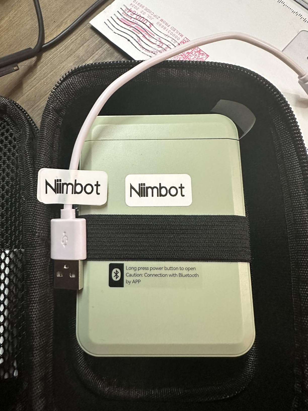 NIIMBOT M2 Label Maker with Tape 2Inch Thermal Transfer Label Printer, Blue | Support Color Ribbon Printing 300DPI Bluetooth Sticker Printer for Office Small Business Lab Cable Use customer photo 1
