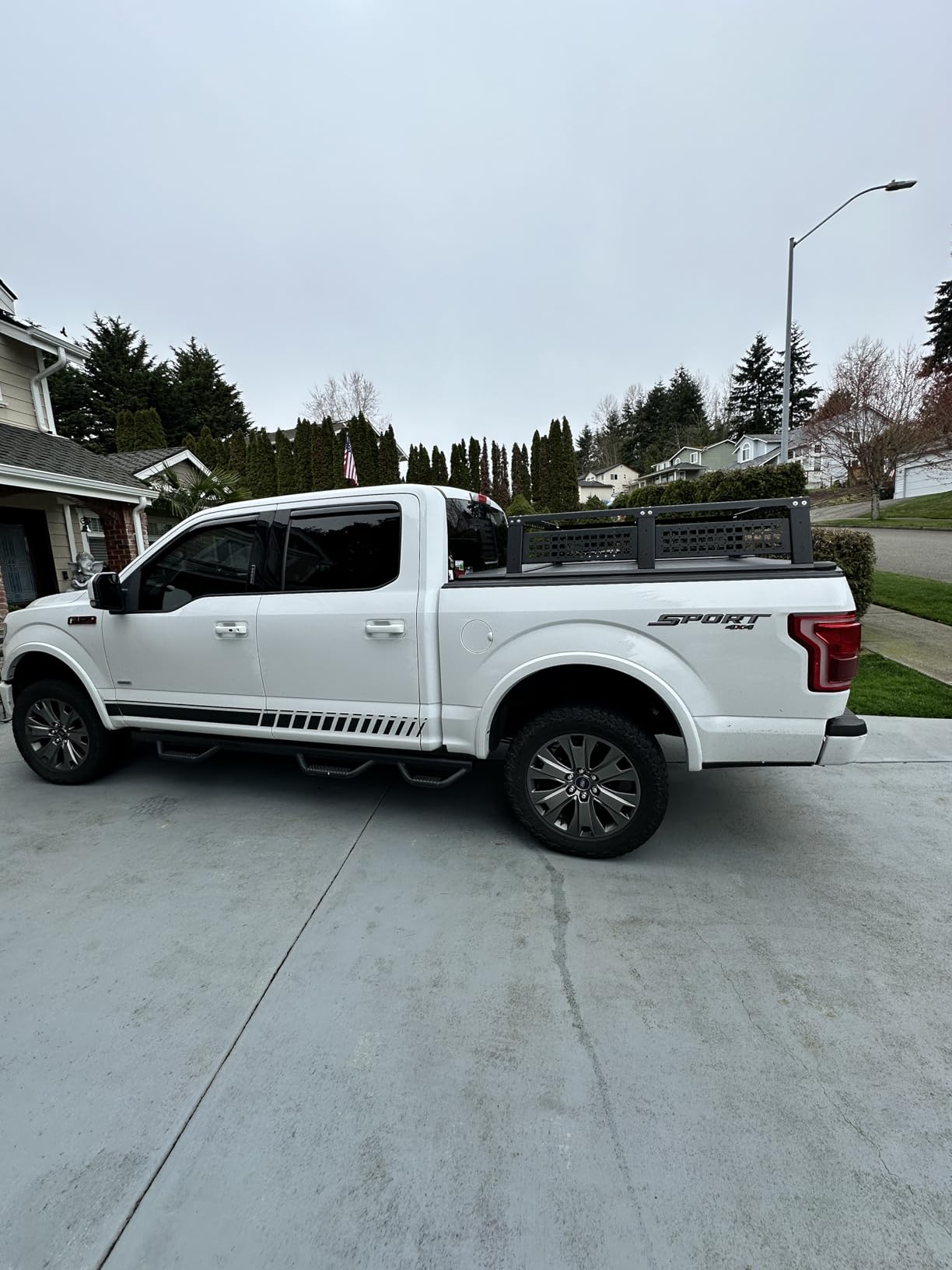 JOYTUTUS 18.8 Inch High Full Size Truck Bed Rack with Foldable Molle Panel | Overland Bed Racks for Trucks Compatible with F150 F250 F350 Silverado Sierra Ram, Truck Bed Rack for Roof Top Tent customer photo 1