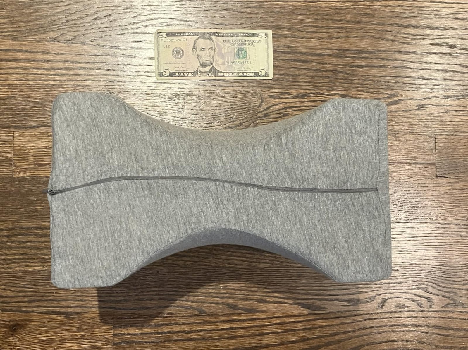 Knee Pillow for Side Sleepers, Leg Pillow with Cooling Gel, Grey/Large | Memory Foam Elevation Pillow for Spine Aligning, Sciatica, Back, Hip, Knee, Ankle Pain customer photo 2