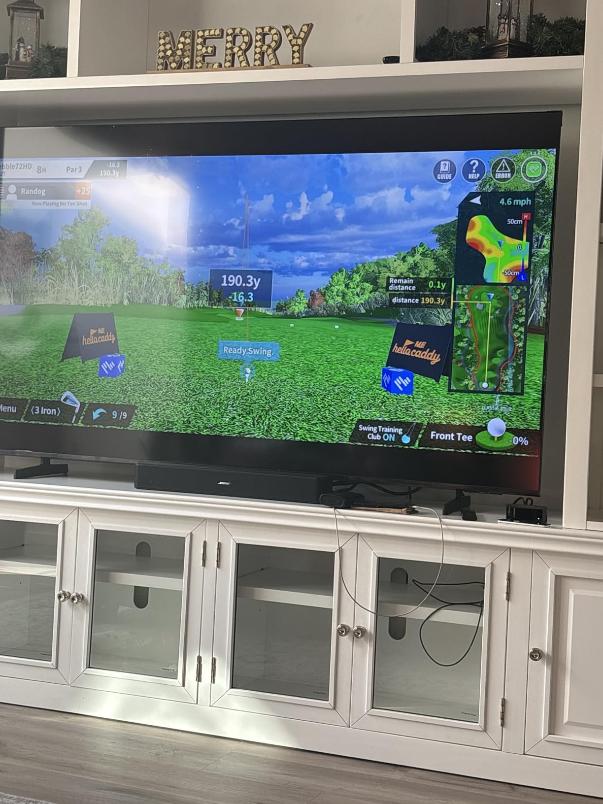 PHIGOLF Home Golf Simulator, Motion Sensor & 3D Analysis for Practice & Fun | Interactive Golf game with Motion Sensor & Swing Stick, Indoor & Outdoor, 38,000+ Courses, Mobile & E6 Connect (23.6